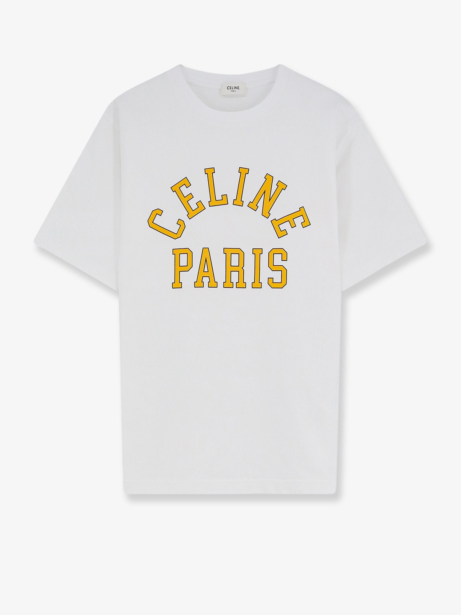 Celine Cotton T-shirt With Front Logo Print