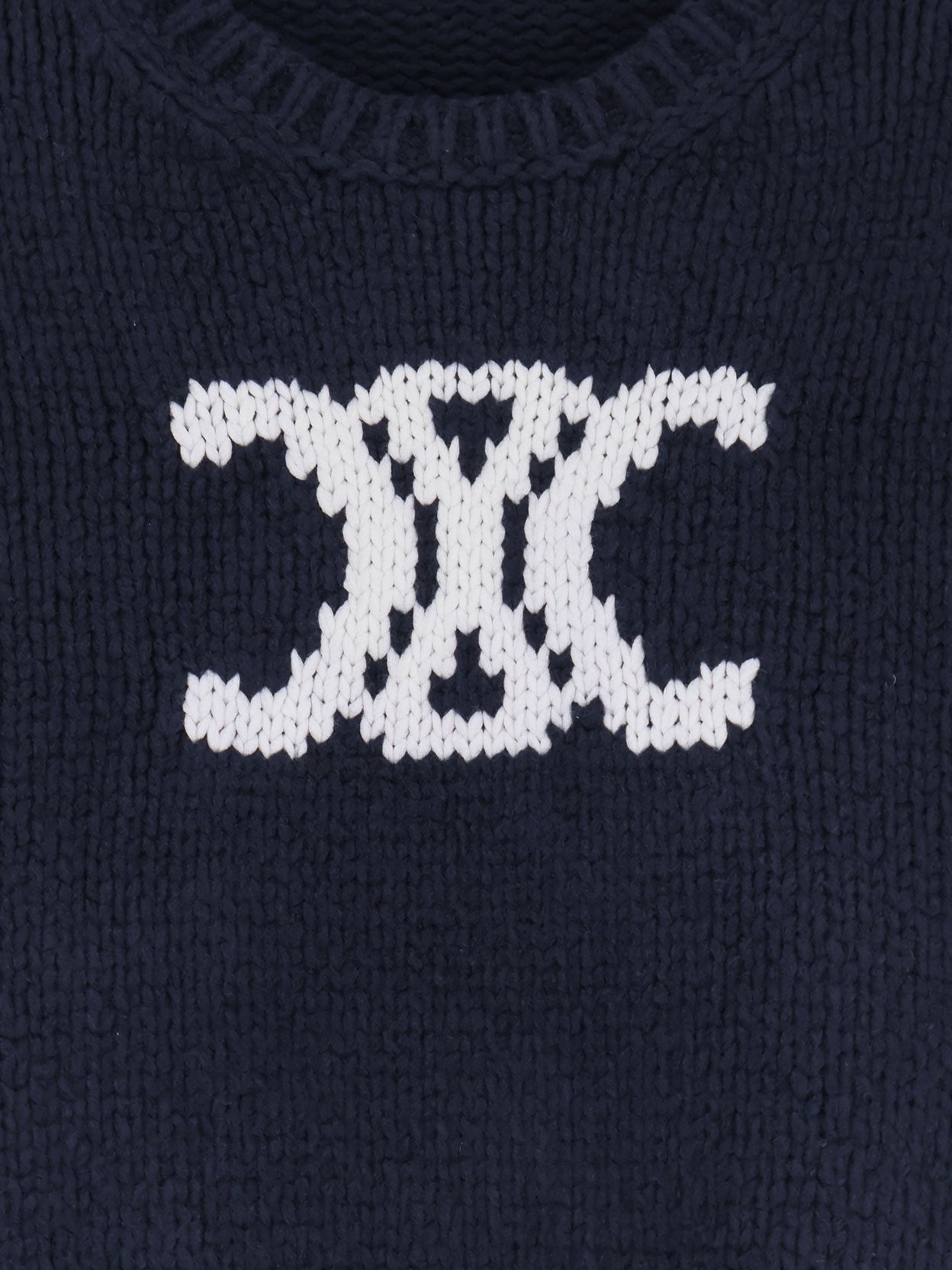 Celine Triomphe Cotton Blend Sweater