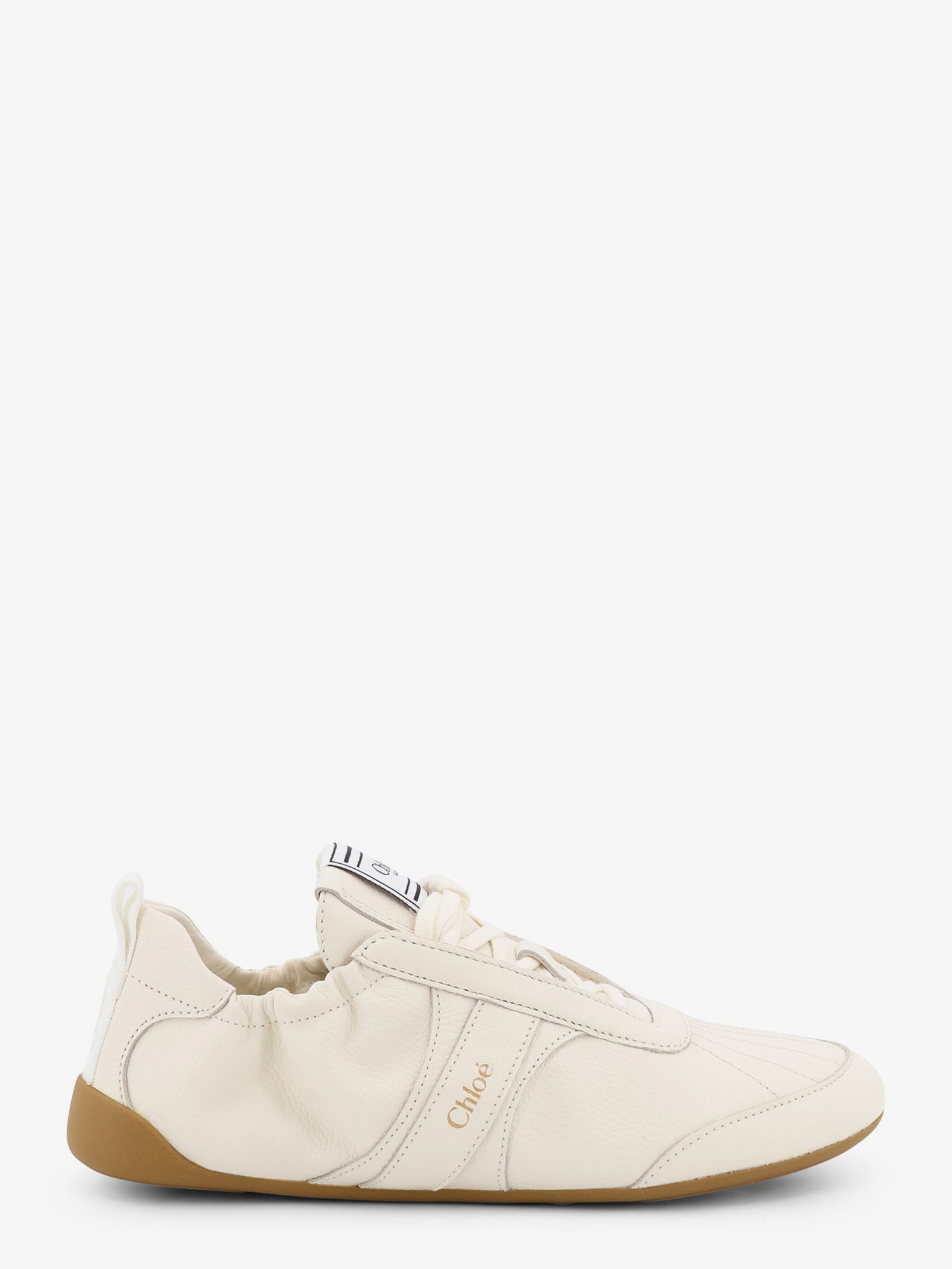 Chloé Kick Leather Sneakers With Side Logo
