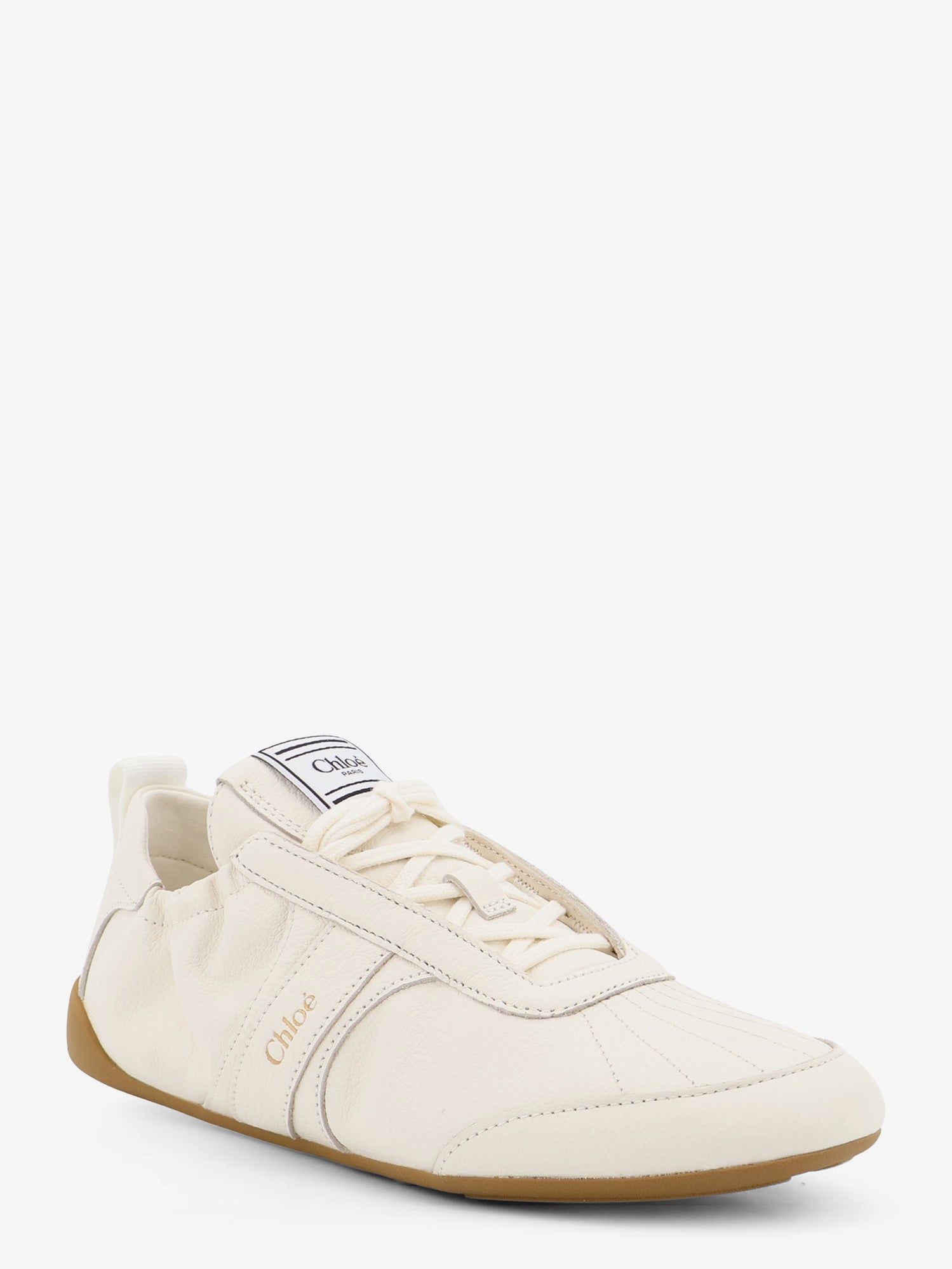 Chloé Kick Leather Sneakers With Side Logo