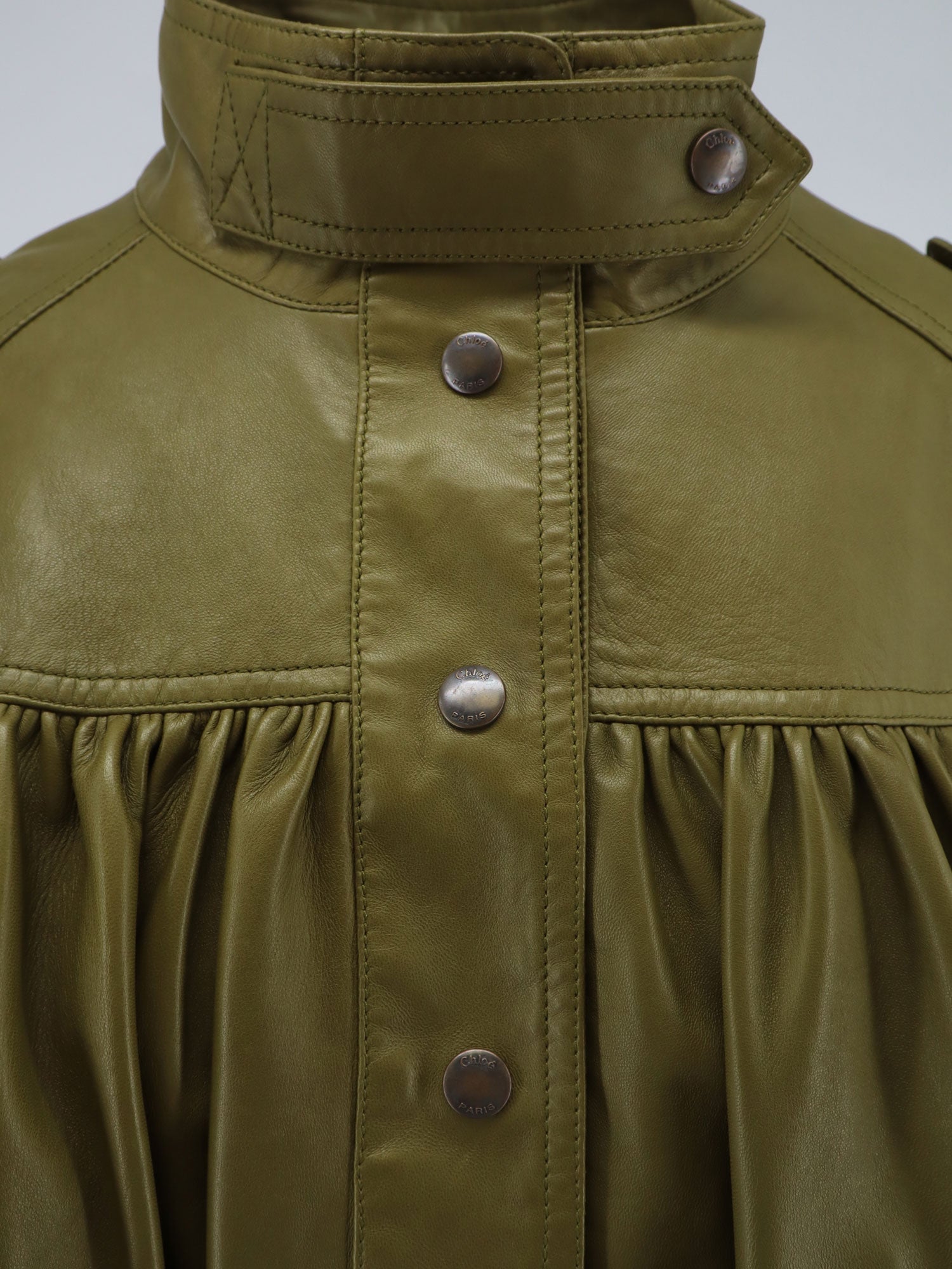 Chloé Crop Fit Leather Jacket