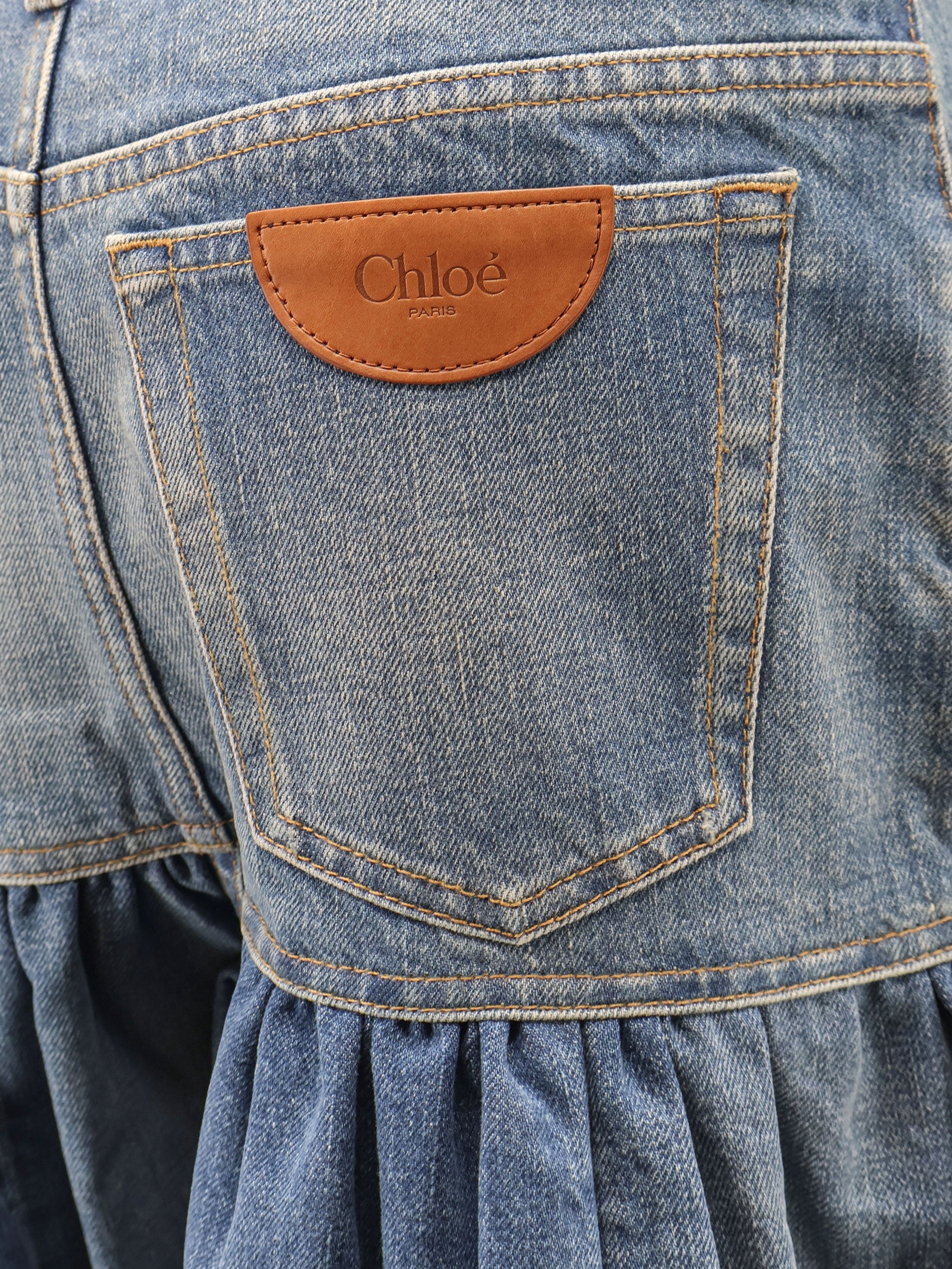 Chloé Lightweight Cotton Denim Fabric Skirt/trousers