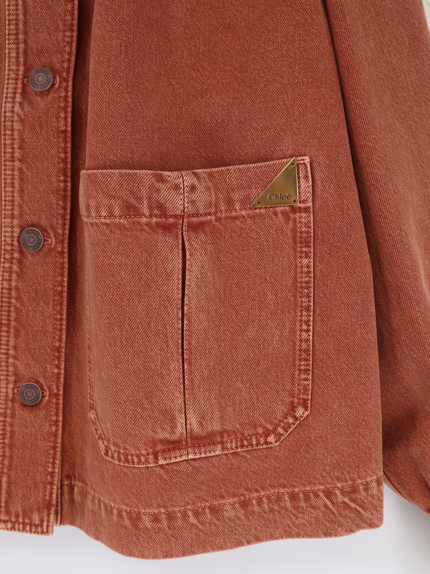 Chloé Orange Denim Jacket