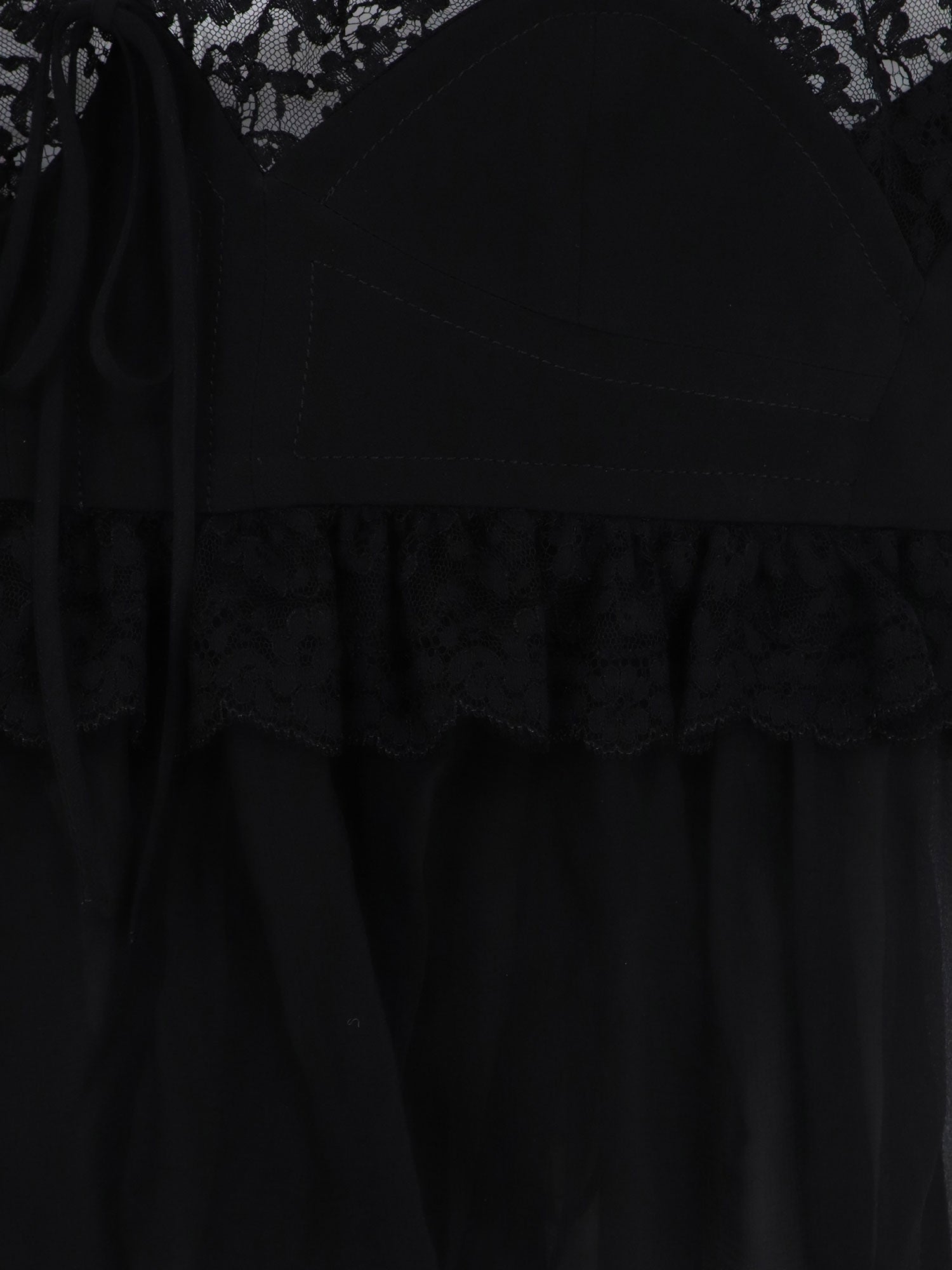 Chloé Silk Top With Lace Profiles