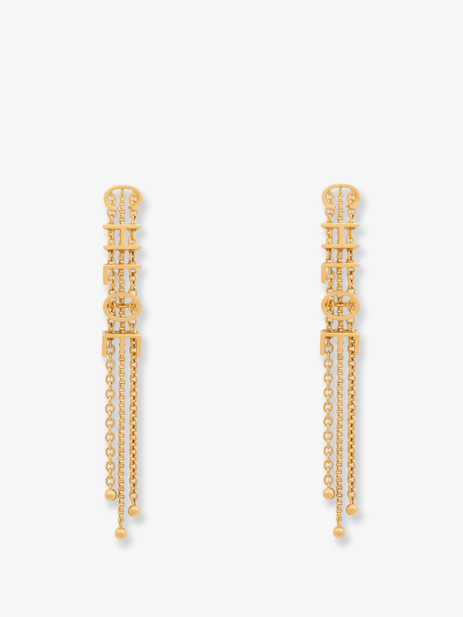 Chloé Mini Belt Brass Earrings