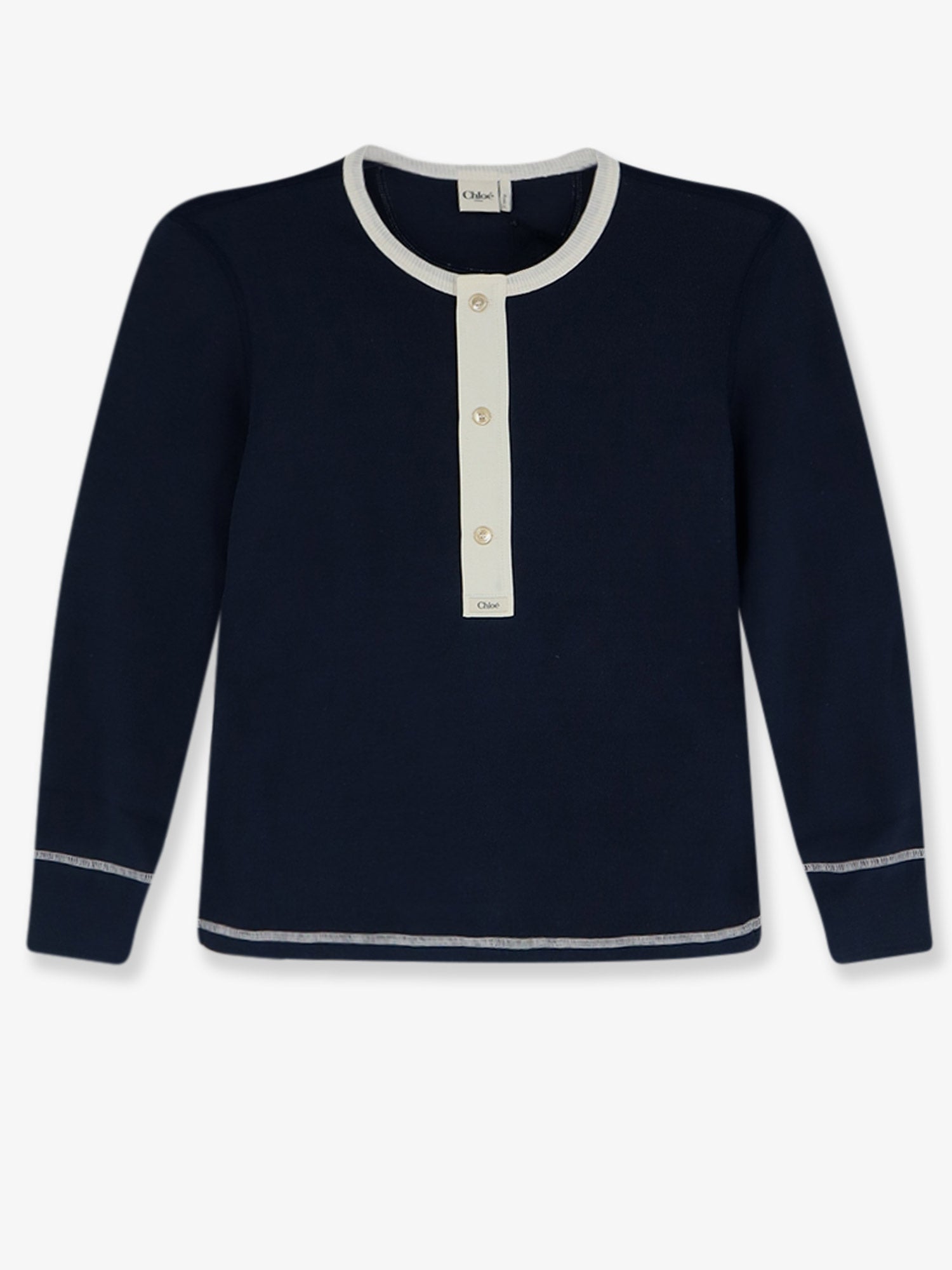 Chloé Cotton Sweater With Contrasting Inserts