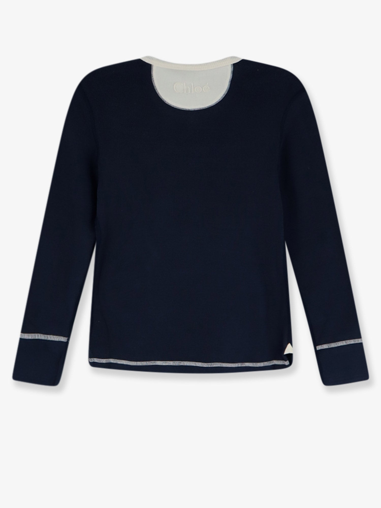 Chloé Cotton Sweater With Contrasting Inserts