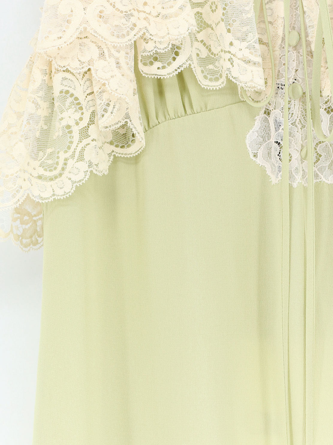 Chloé Silk Dress With Lace Inserts