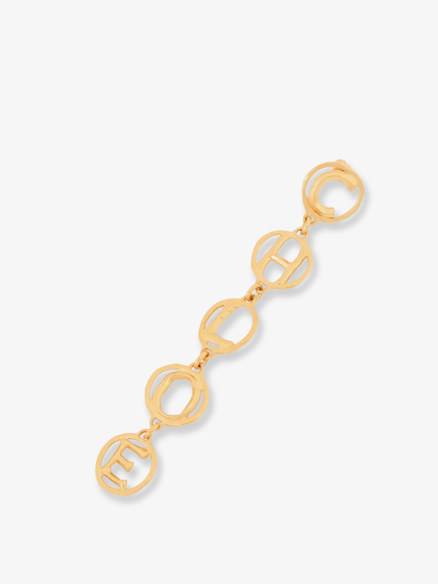 Chloé Brass Script Earrings