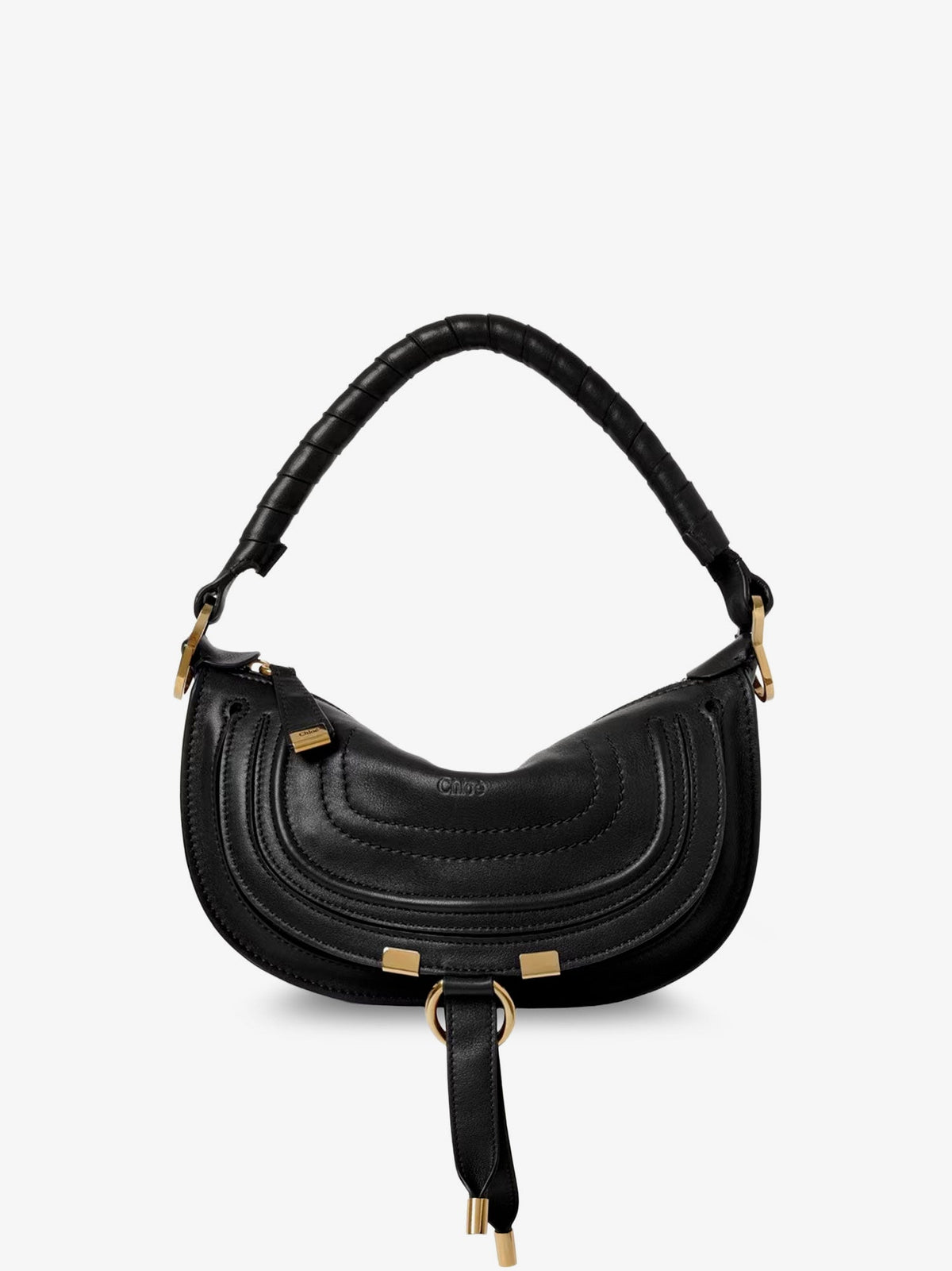 Chloé Marcie Mini Leather Crossbody Bag With Stitching Detail