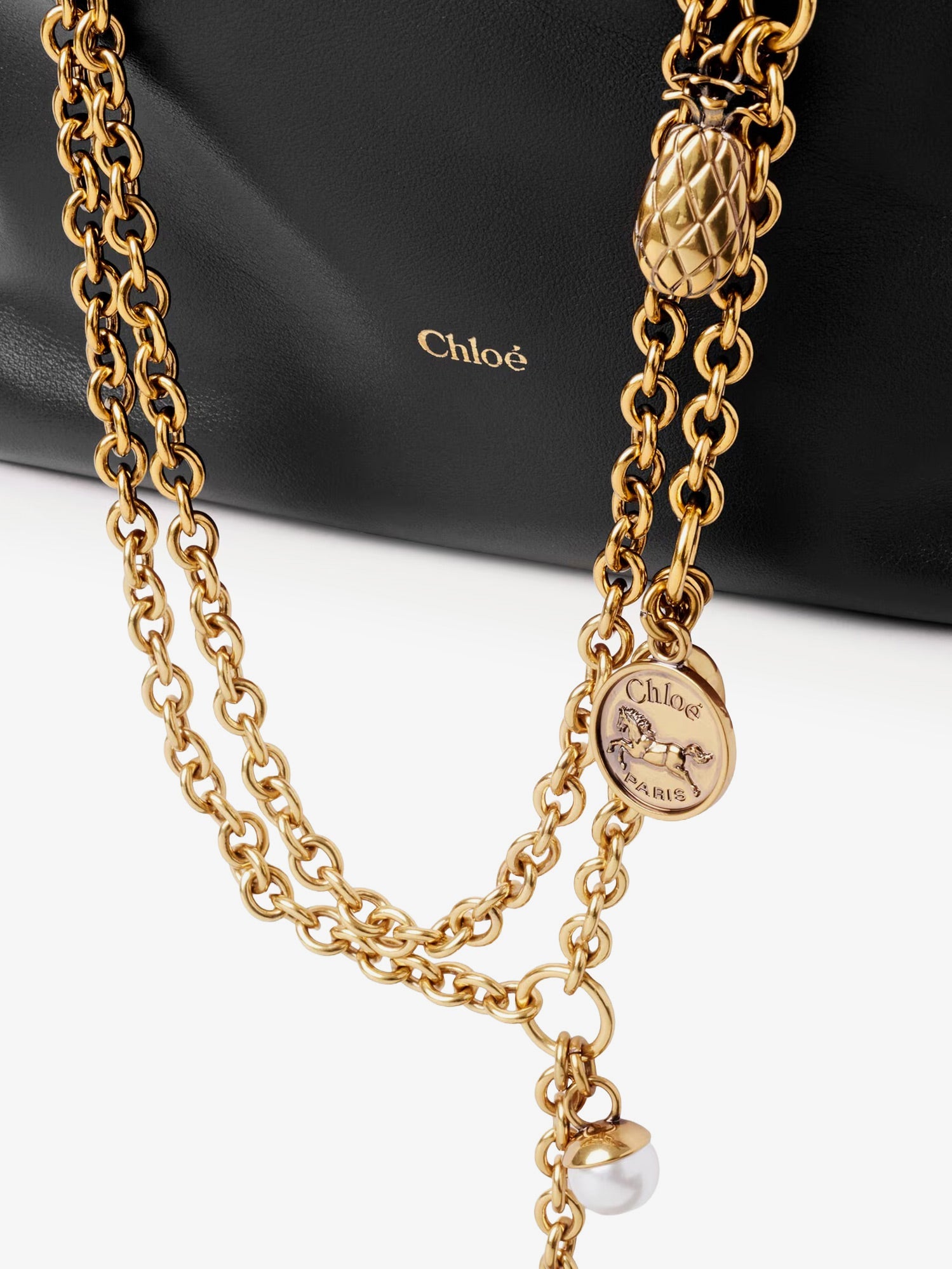 Chloé Chloé Icons Leather Crossbody Bag With Front Logo