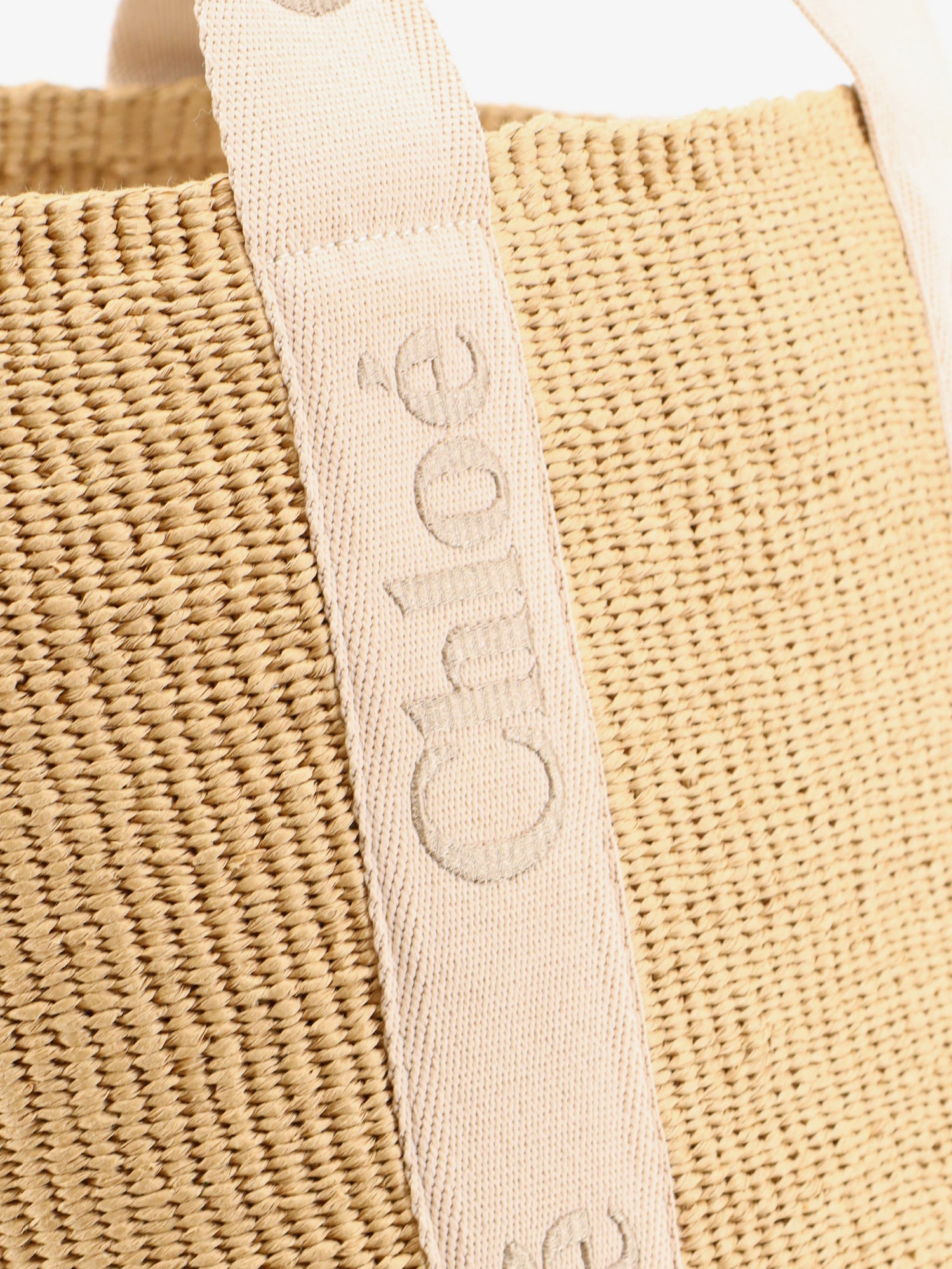 Chloé Woody Raffia Shoulder Bag