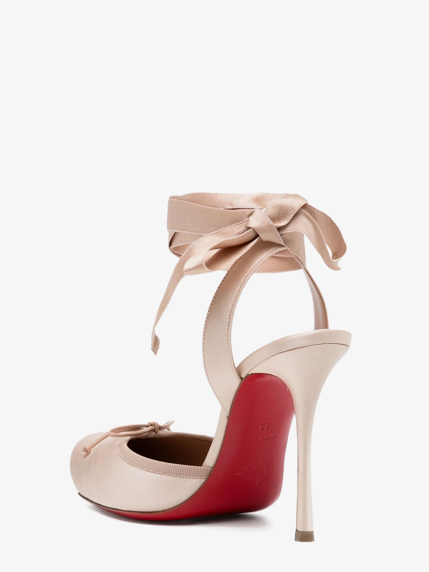 Christian Louboutin Cassia Lace Up 100 Satin Pumps