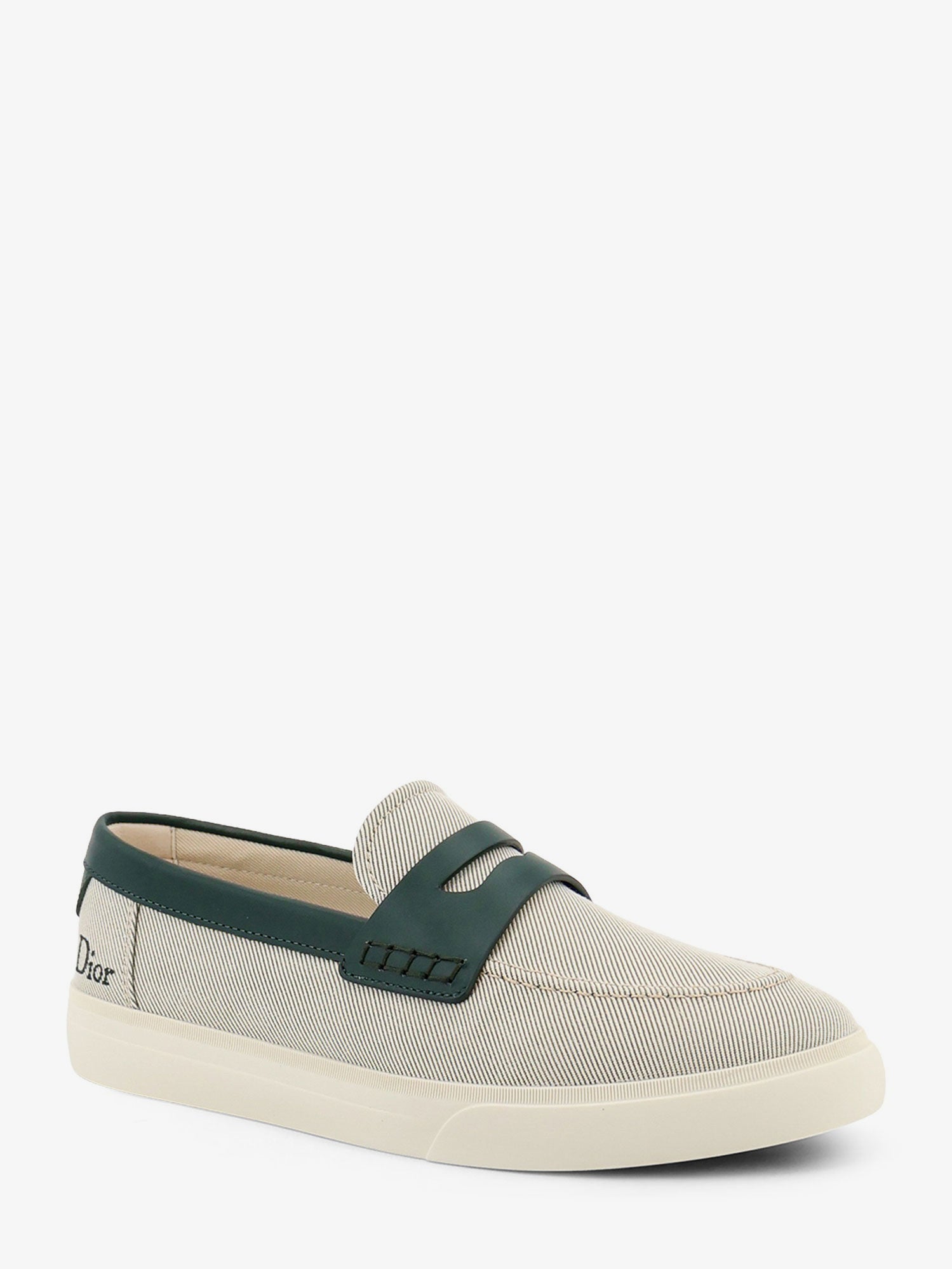 Dior Chester Dioriviera Canvas And Leather Loafers
