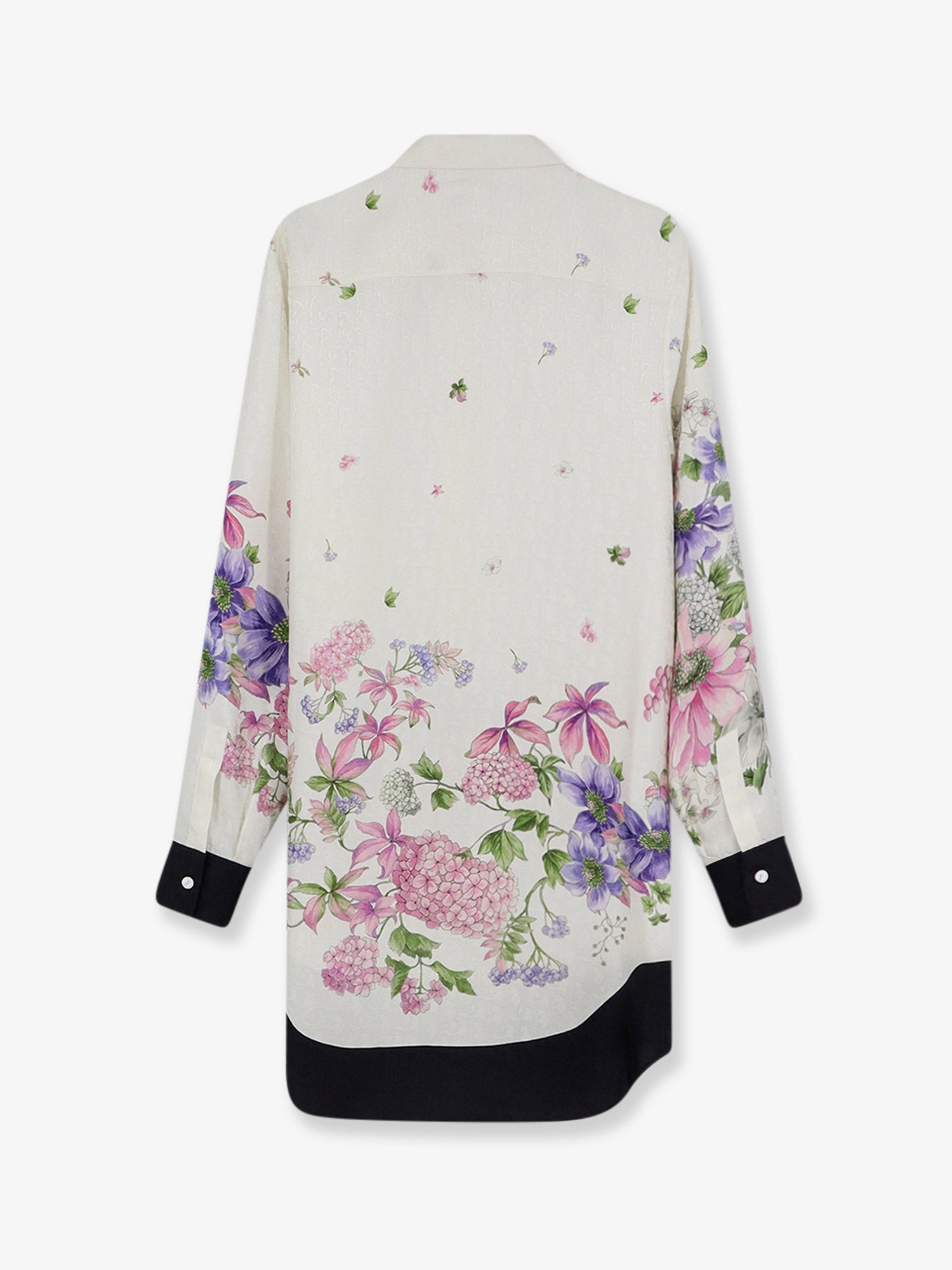 Dior Silk Shirt With Dior Hortensia Garden Print