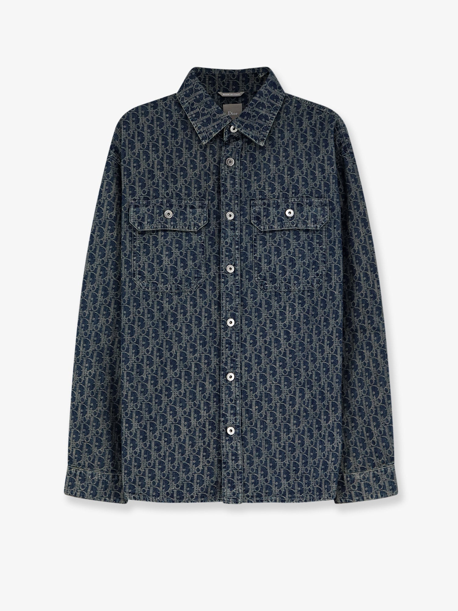 Dior Denim Shirt With All-over Dior Oblique Motif