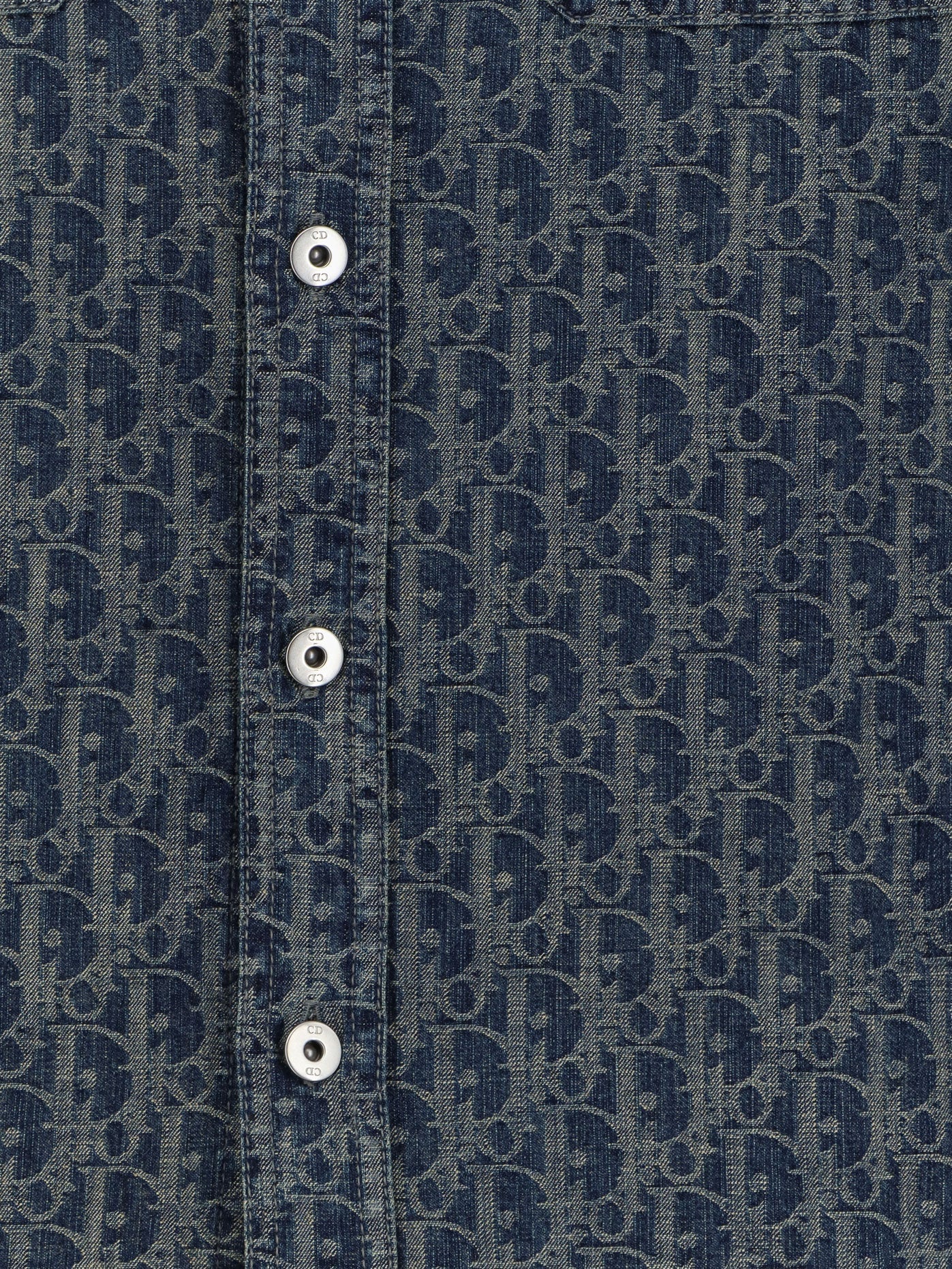 Dior Denim Shirt With All-over Dior Oblique Motif