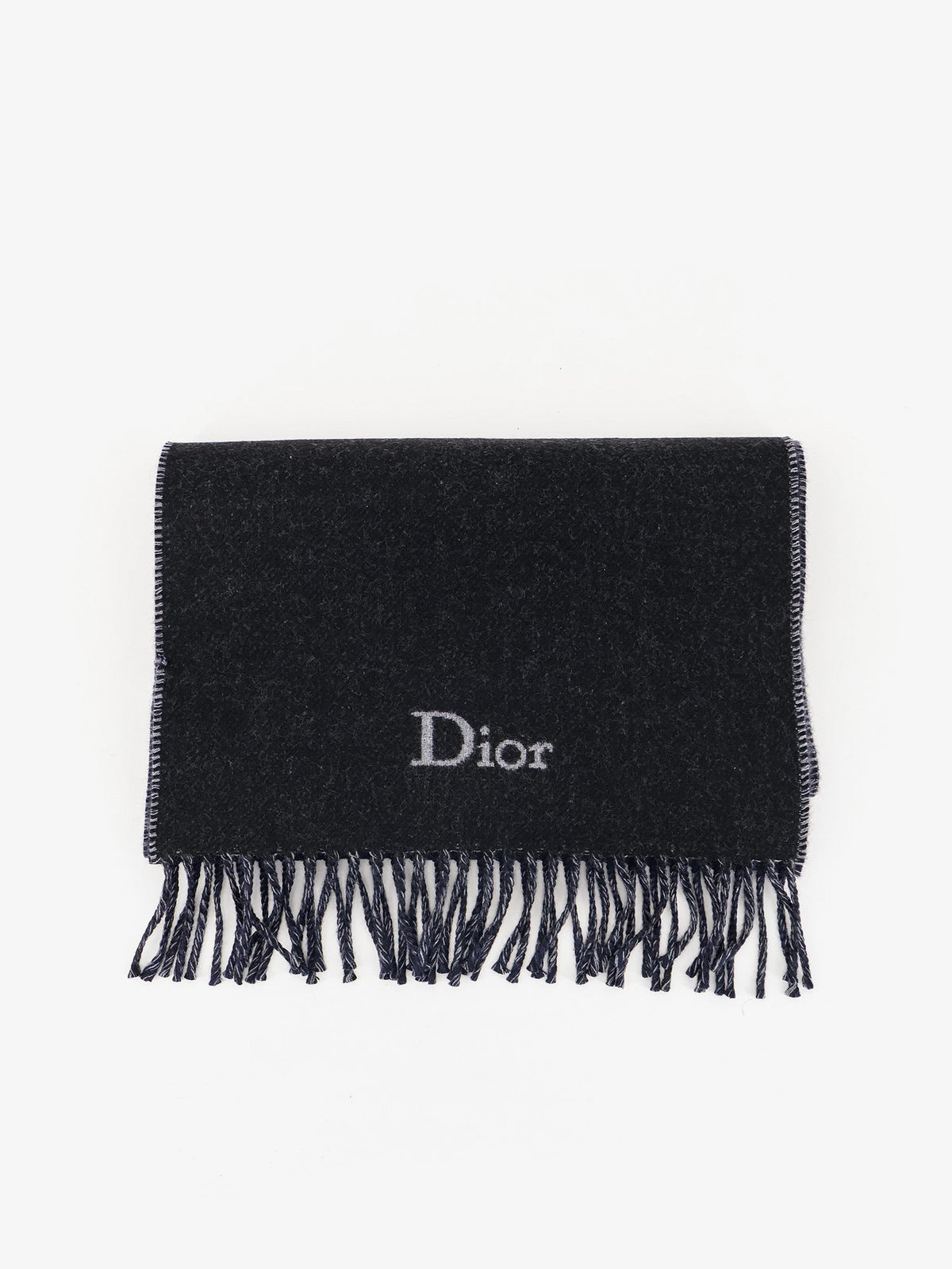 Dior Dior Oblique Pattern Wool Scarf