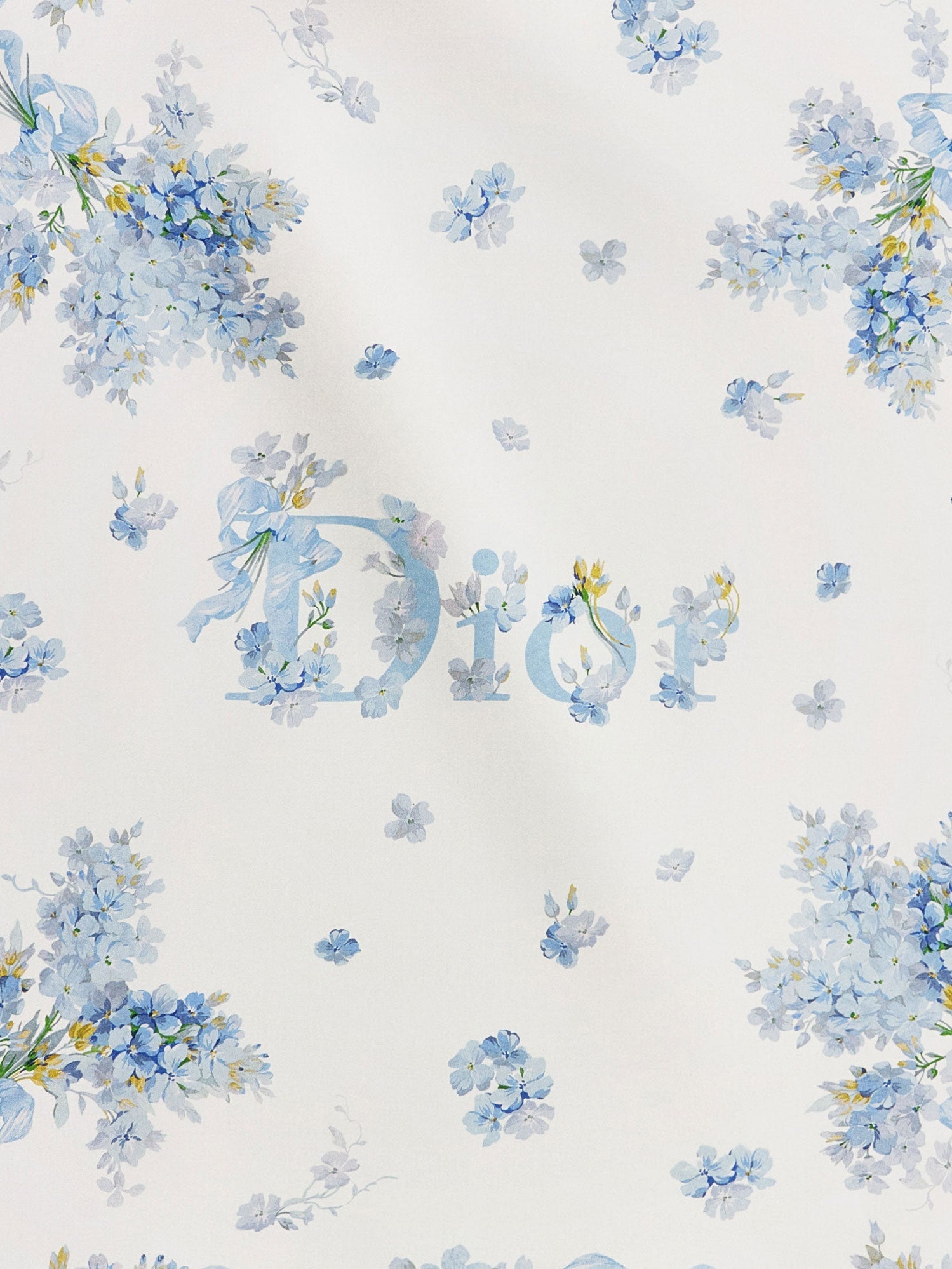 Dior Silk Foulard With Dior Lilac Bouquet Print