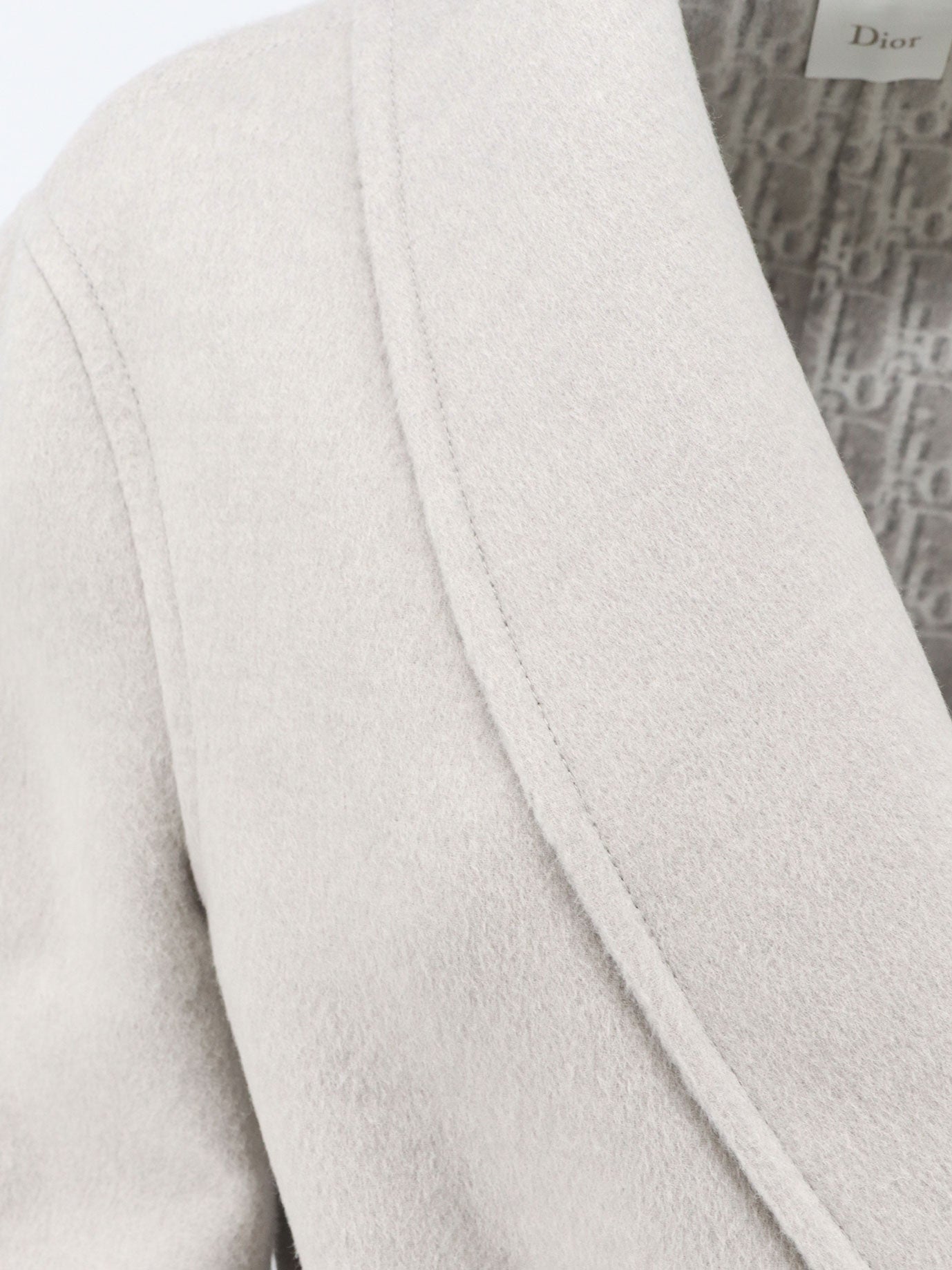 Dior Virgin Wool And Silk Coat With Belt