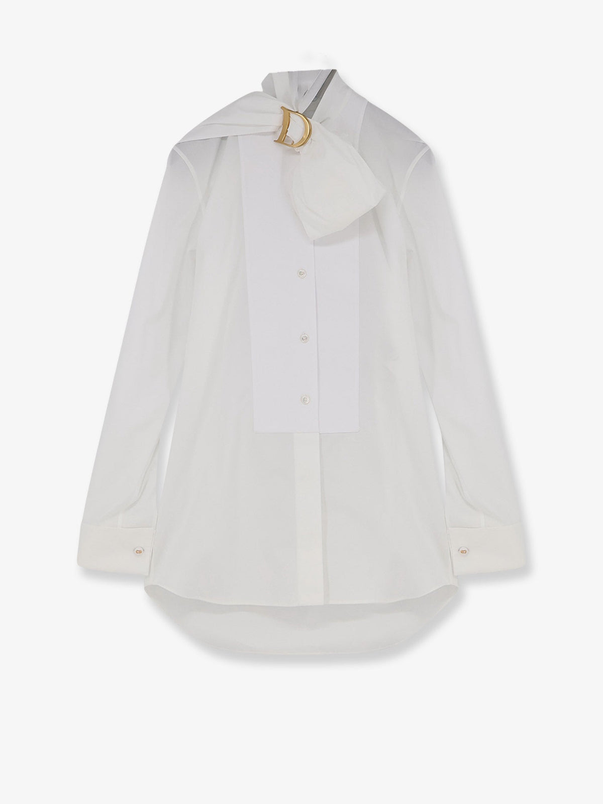 Dior Cotton Shirt With Metal Logo Detail