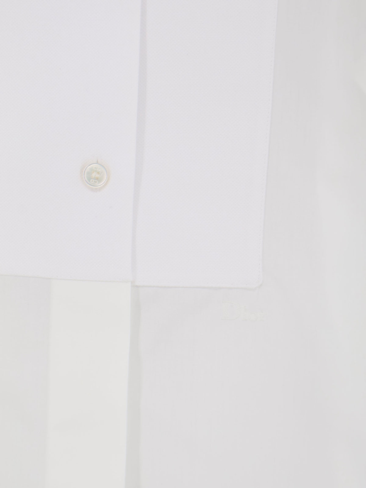 Dior Cotton Shirt With Metal Logo Detail