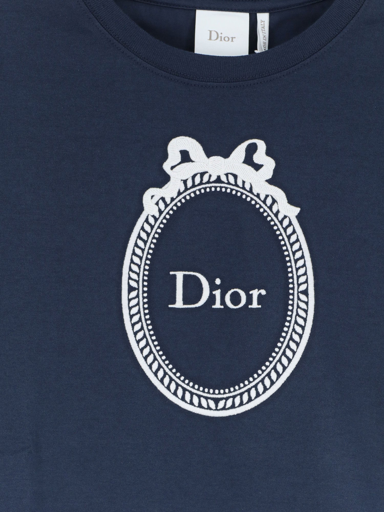 Dior Cotton T-shirt With Dior Médaillon Embroidery