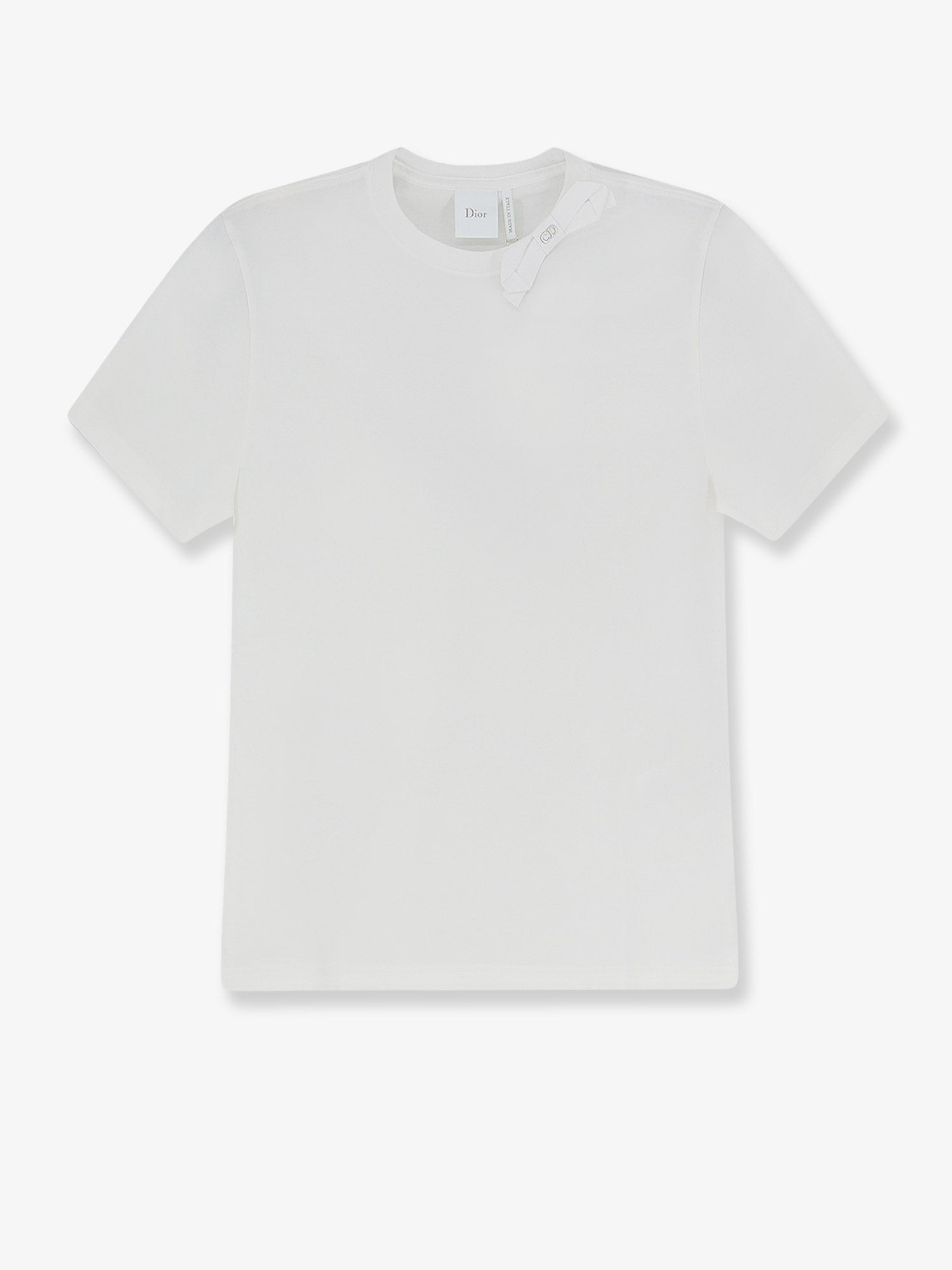 Dior Cotton T-shirt With Grosgrain Bow Detail