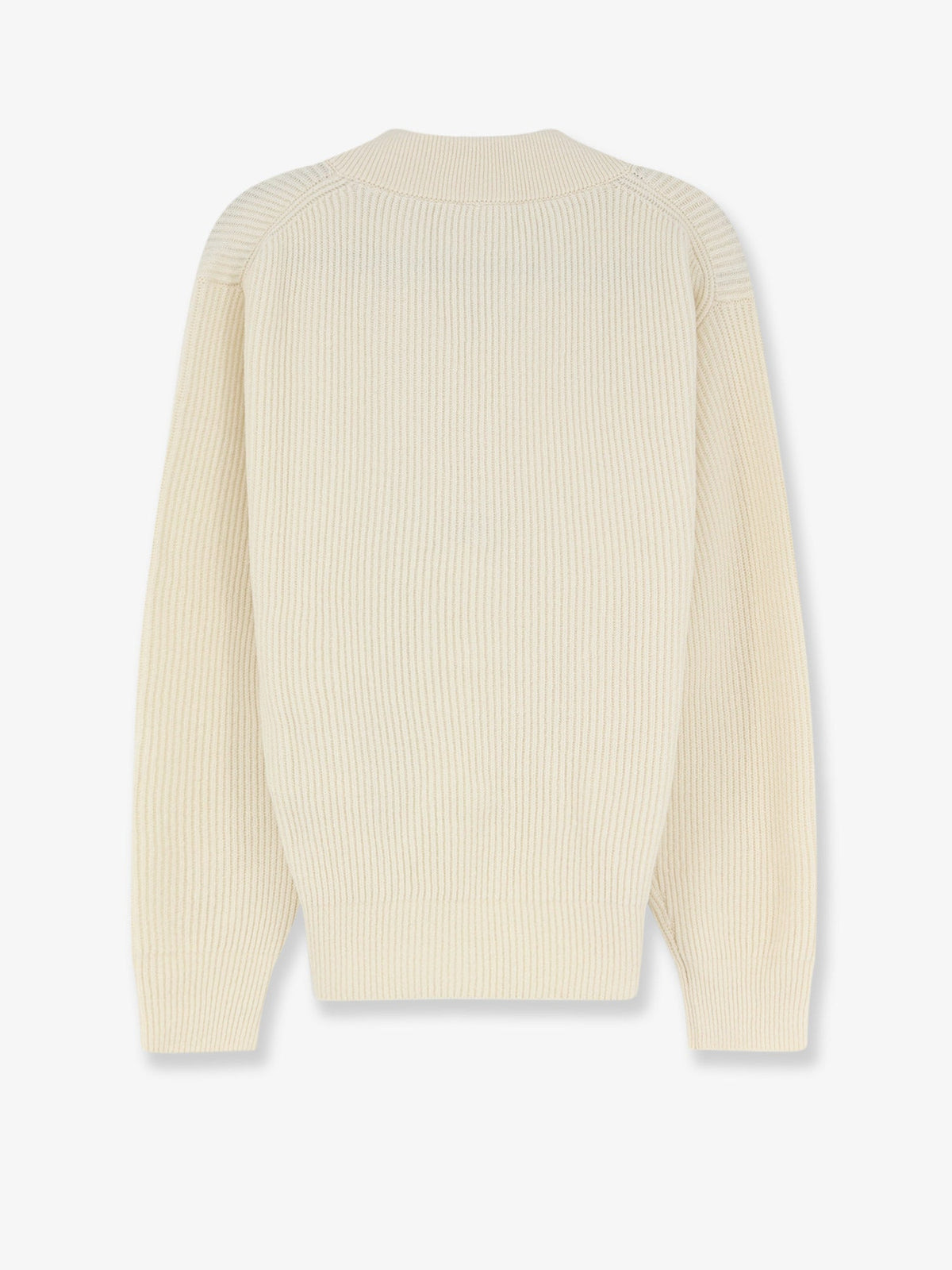 Dior White Wool And Cashmere Ribbed Sweater