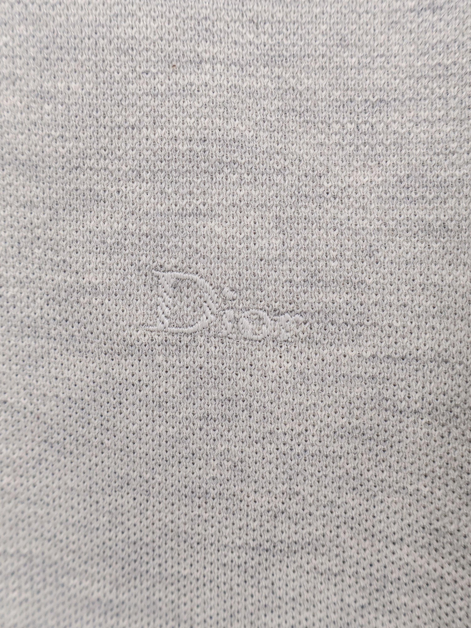 Dior Cotton And Silk Polo Shirt With Logo Embroidery