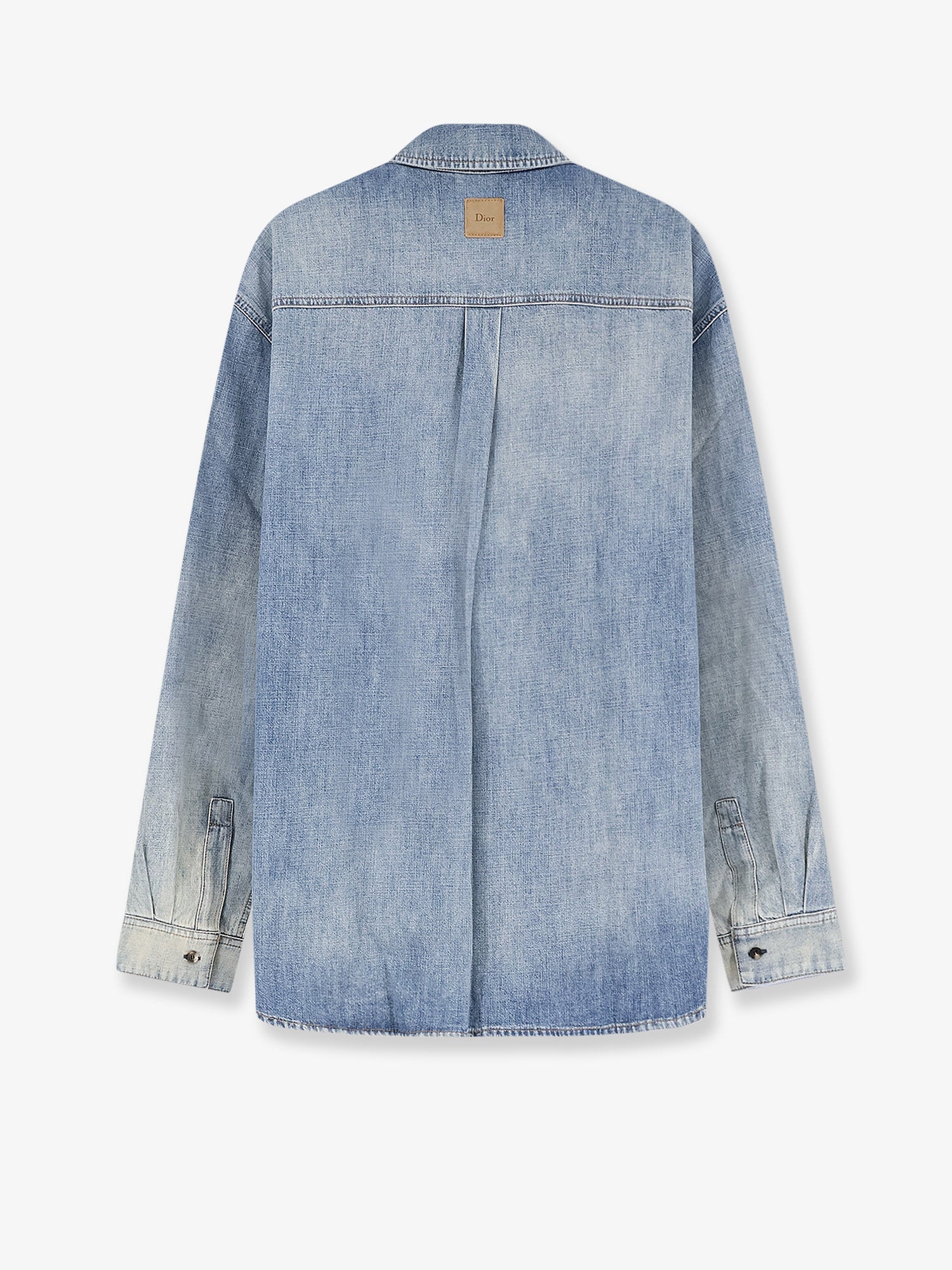 Dior Cotton Shirt Jacket With Embroidered Lettering Logo
