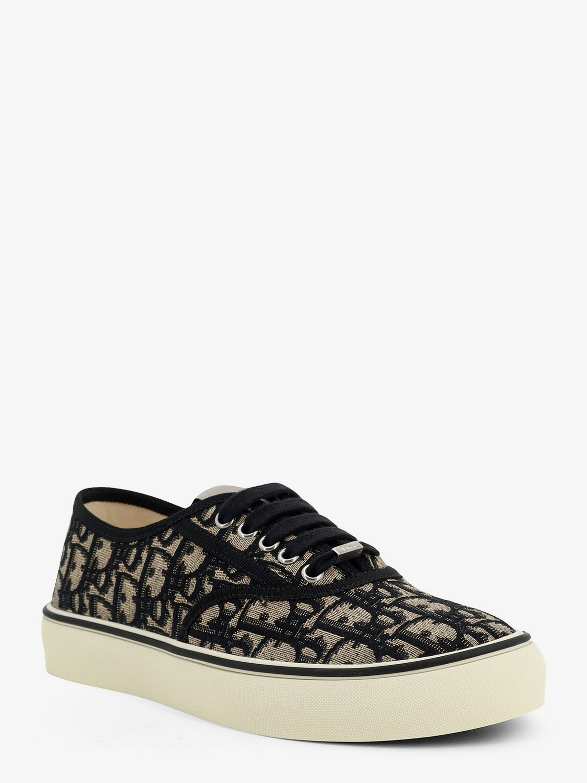 Dior Dior Saltwind Cotton Sneakers With Dior Oblique Embroidery