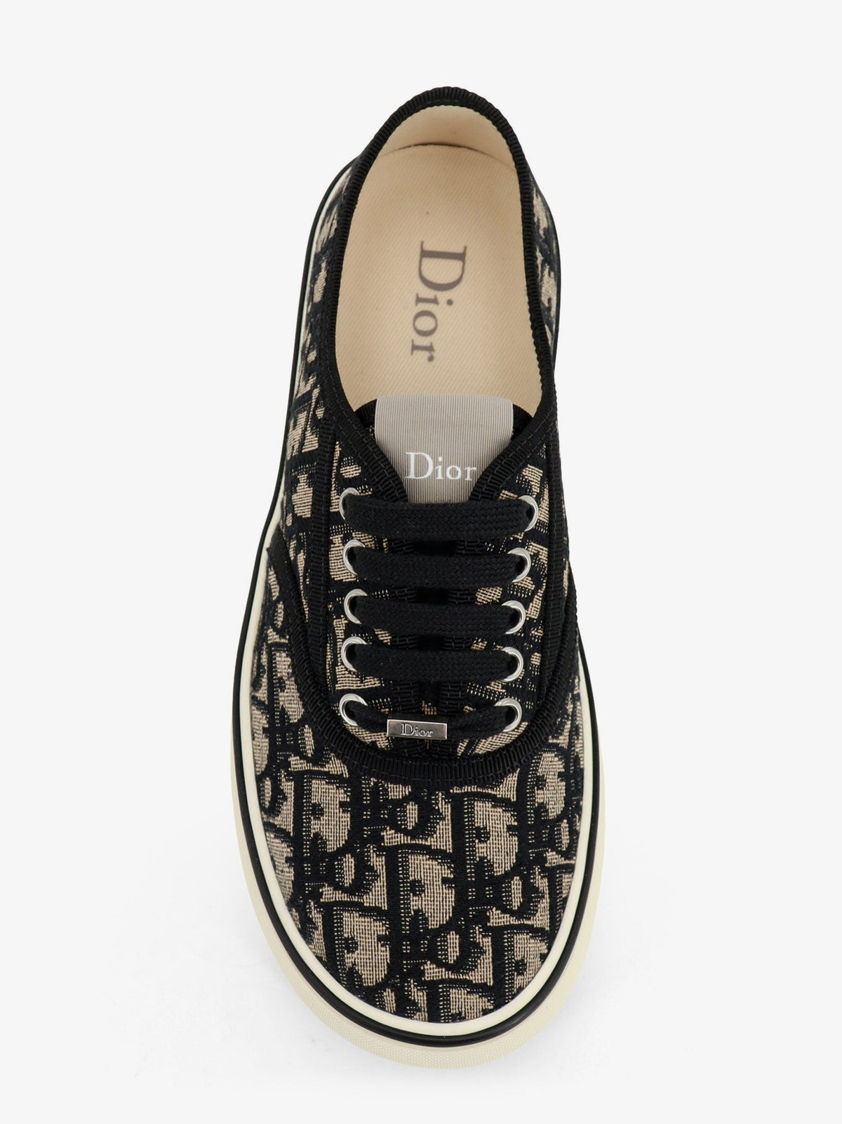 Dior Dior Saltwind Cotton Sneakers With Dior Oblique Embroidery