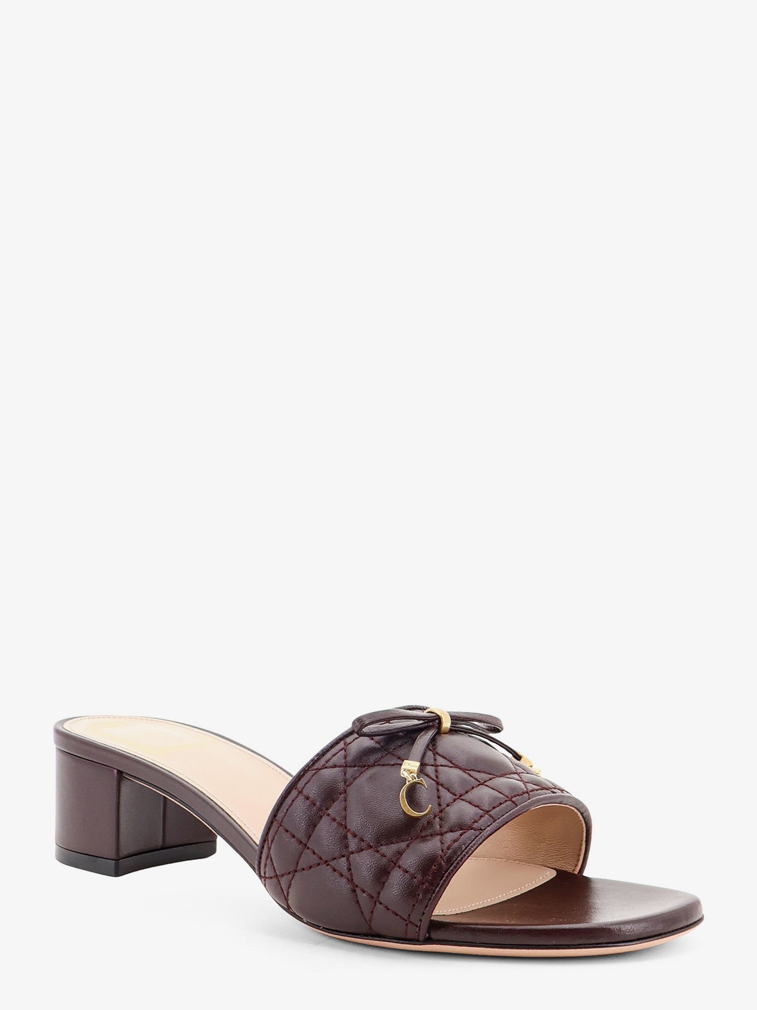 Dior Cannage Sandal With Lambskin Heel