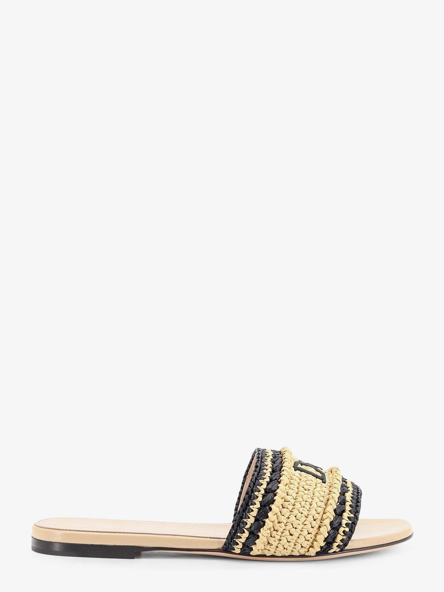 Dior Dior Woven Dioriviera Technical Fabric And Crochet Raffia Sandals