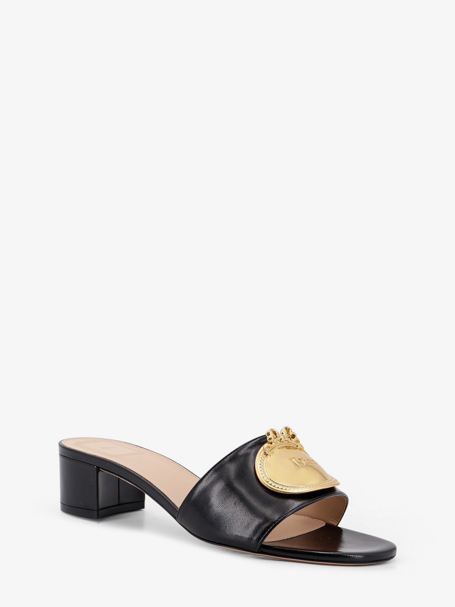 Dior Leather Sandals With Dior Médaillon Logo