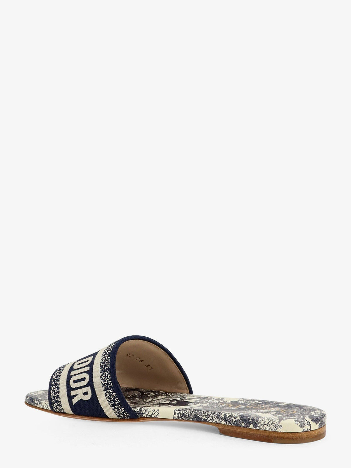 Dior Dway Sandals In Cotton With Toile De Jouy Motif