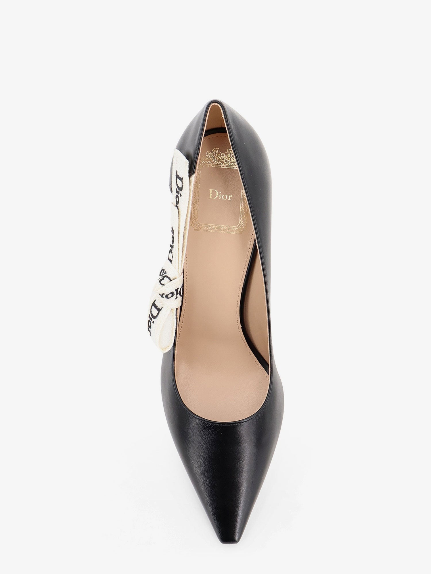 Dior J'adior Leather Pumps With Logo Bow Detail