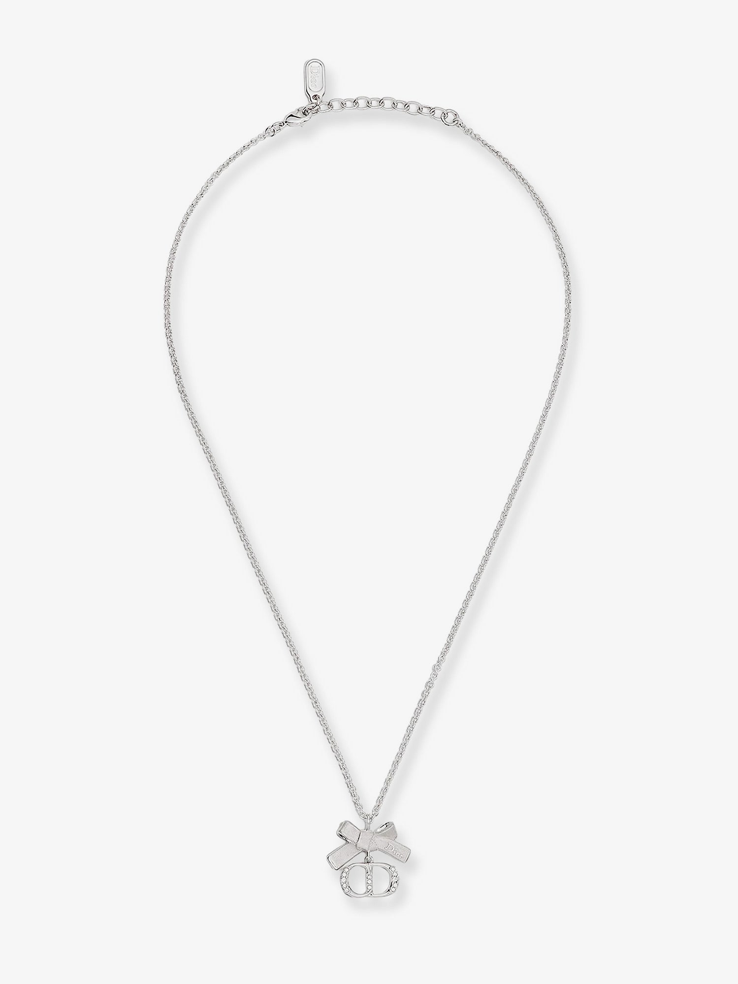 Dior Brass Necklace With Bow Pendant