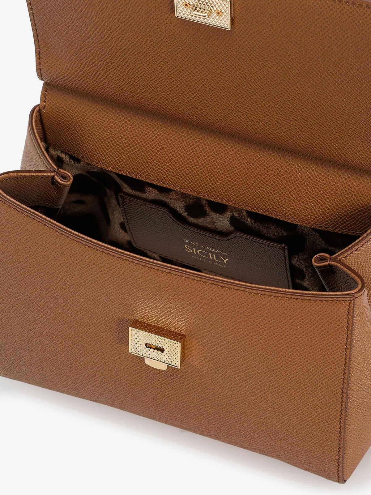 Dolce & Gabbana Sicily Medium Leather Shoulder Bag