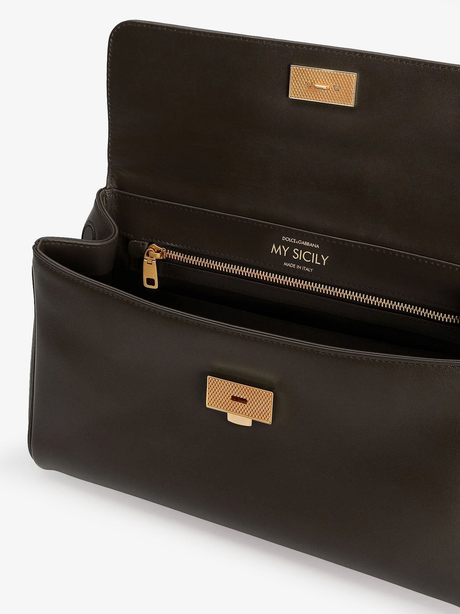 Dolce & Gabbana My Sicily Leather Crossbody Bag