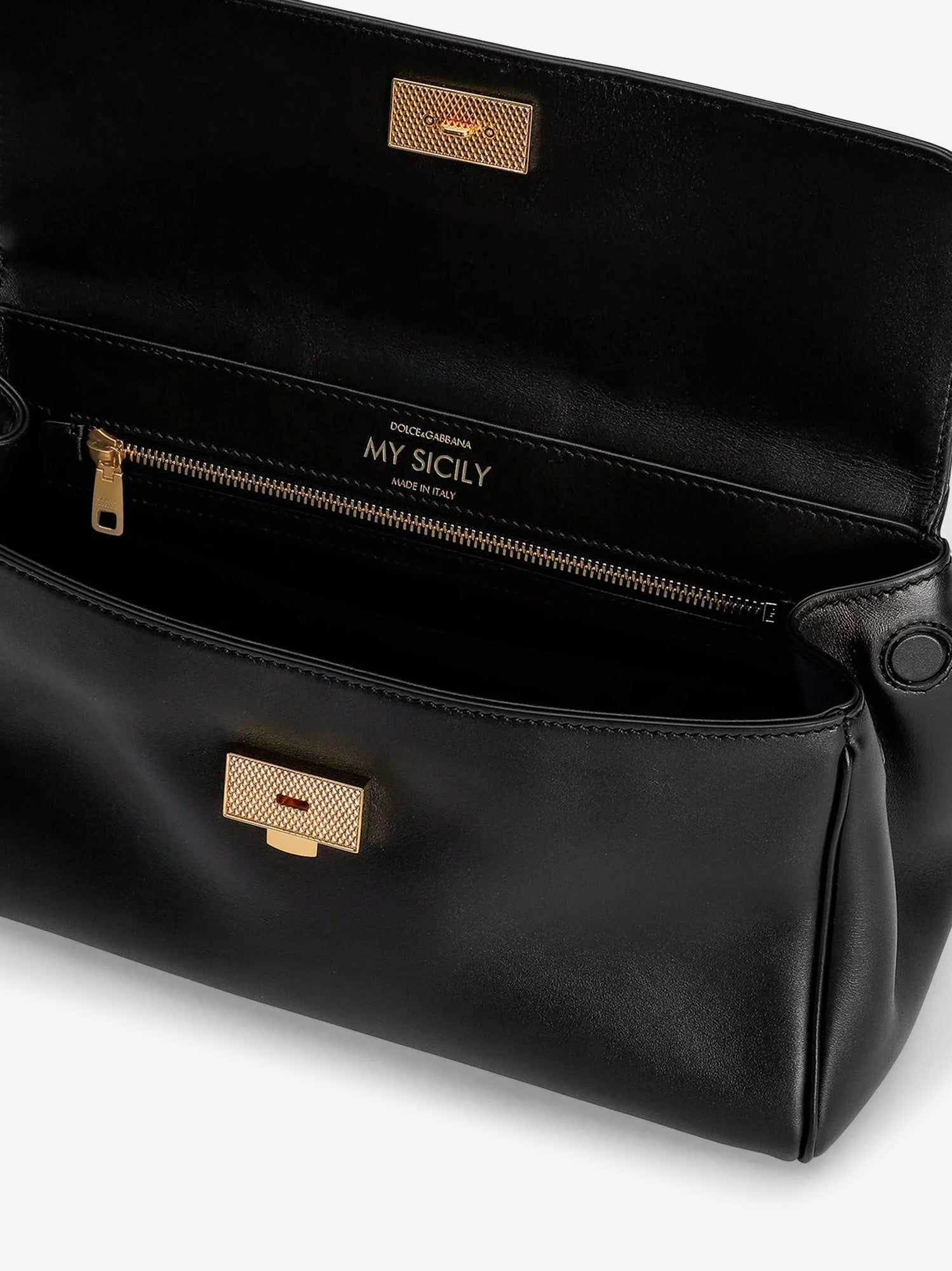 Dolce & Gabbana My Sicily Leather Crossbody Bag