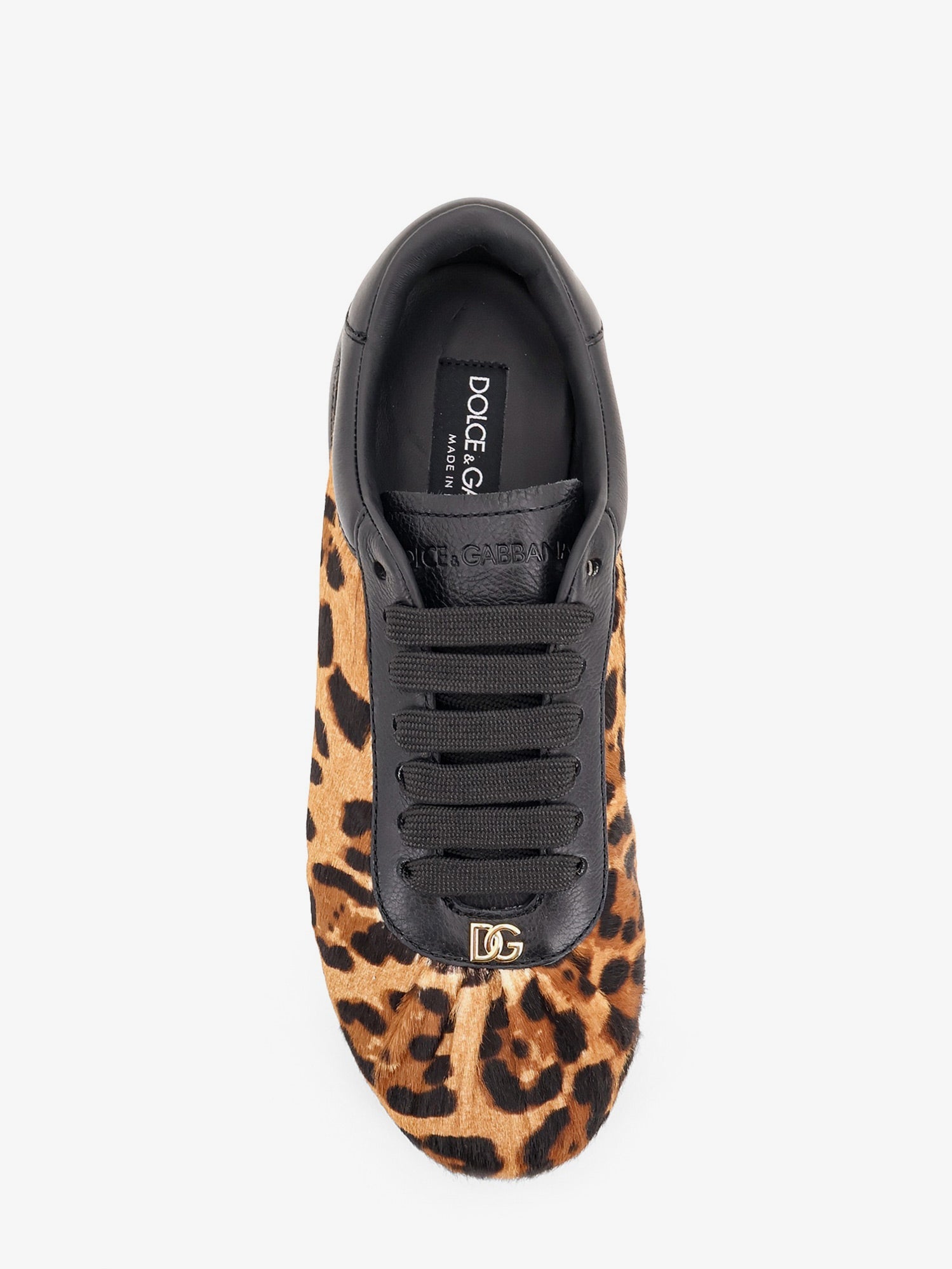 Dolce & Gabbana Ponyskin Sneakers With Metal Dg Logo