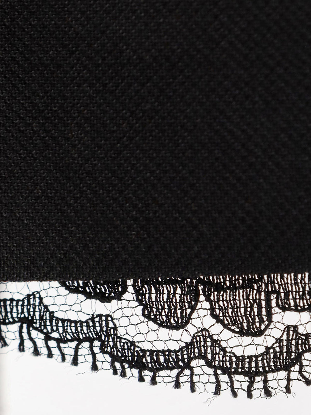 Dolce & Gabbana Virgin Wool Mini Skirt With Lace Detail