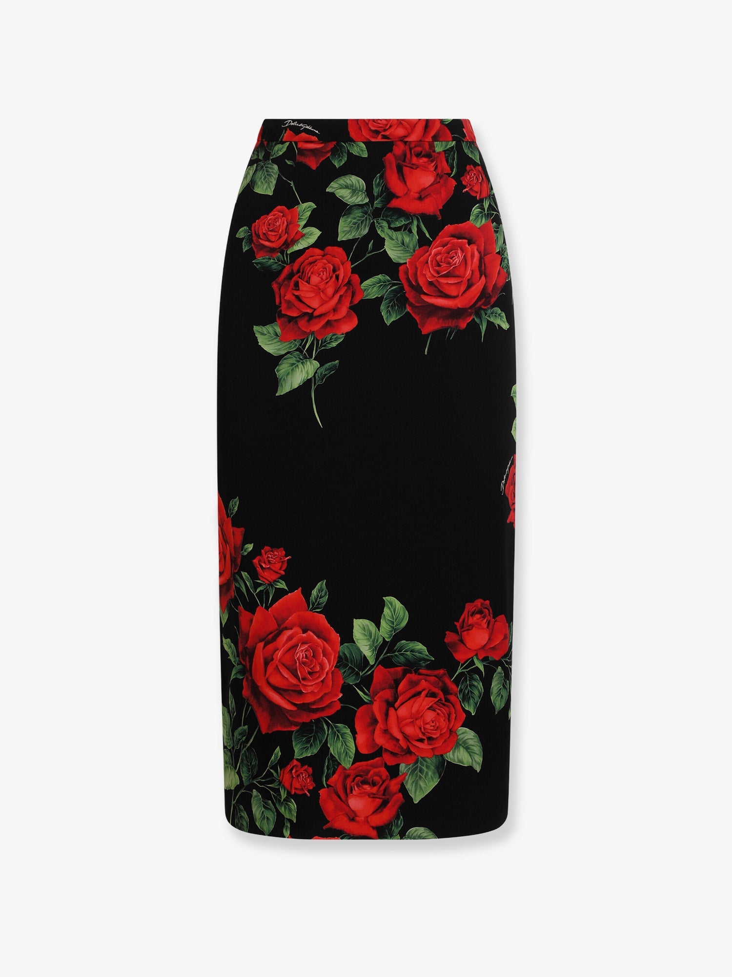 Dolce & Gabbana Stretch Silk Midi Skirt