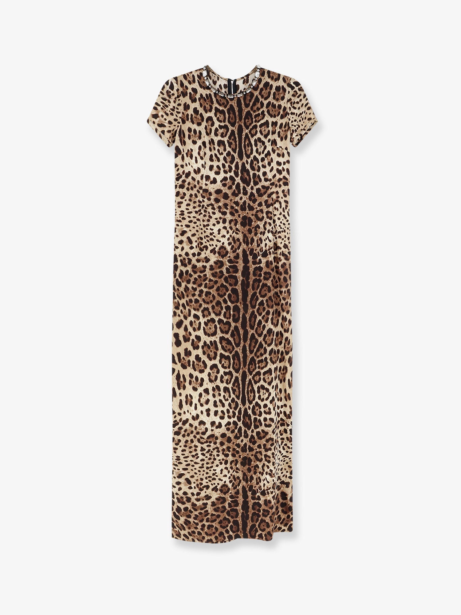 Dolce & Gabbana Silk Dress With Animal Print