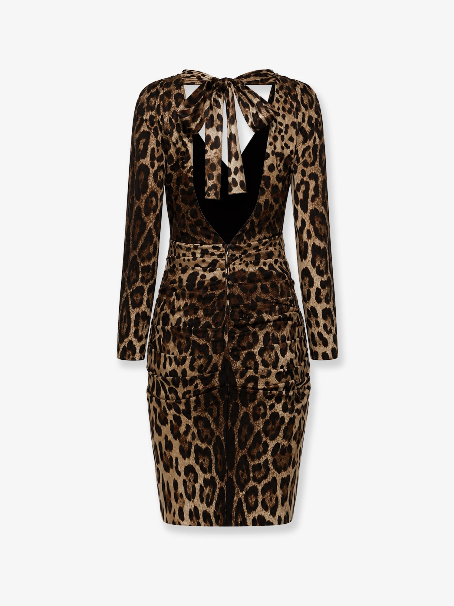Dolce & Gabbana Leopard Print Short Charmeuse Dress