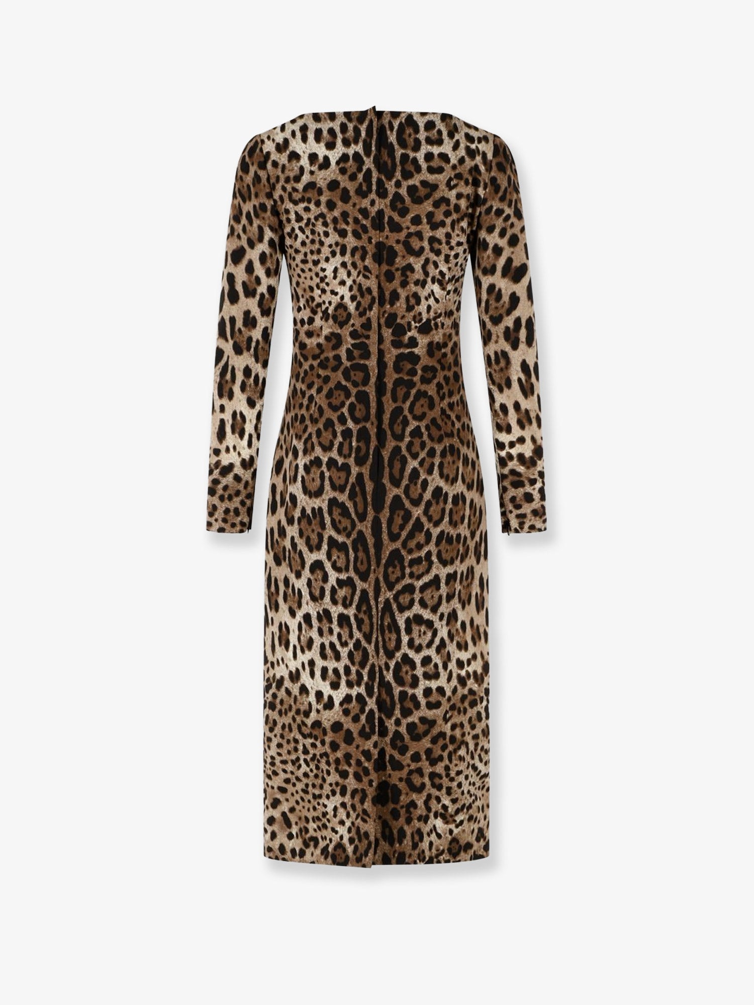 Dolce & Gabbana Midi Dress With Animal Print