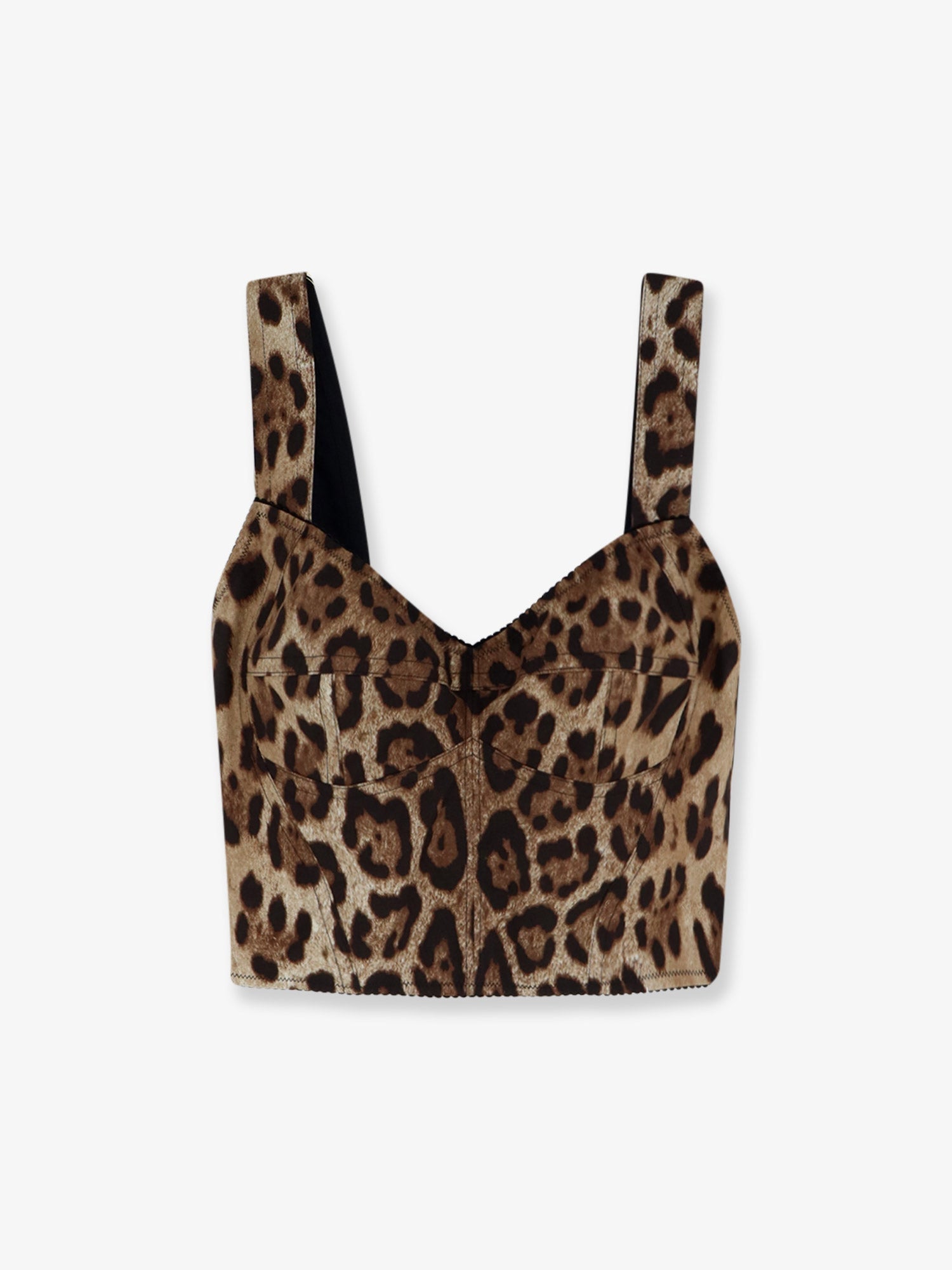 Dolce & Gabbana Cotton Blend Top With Animal Print