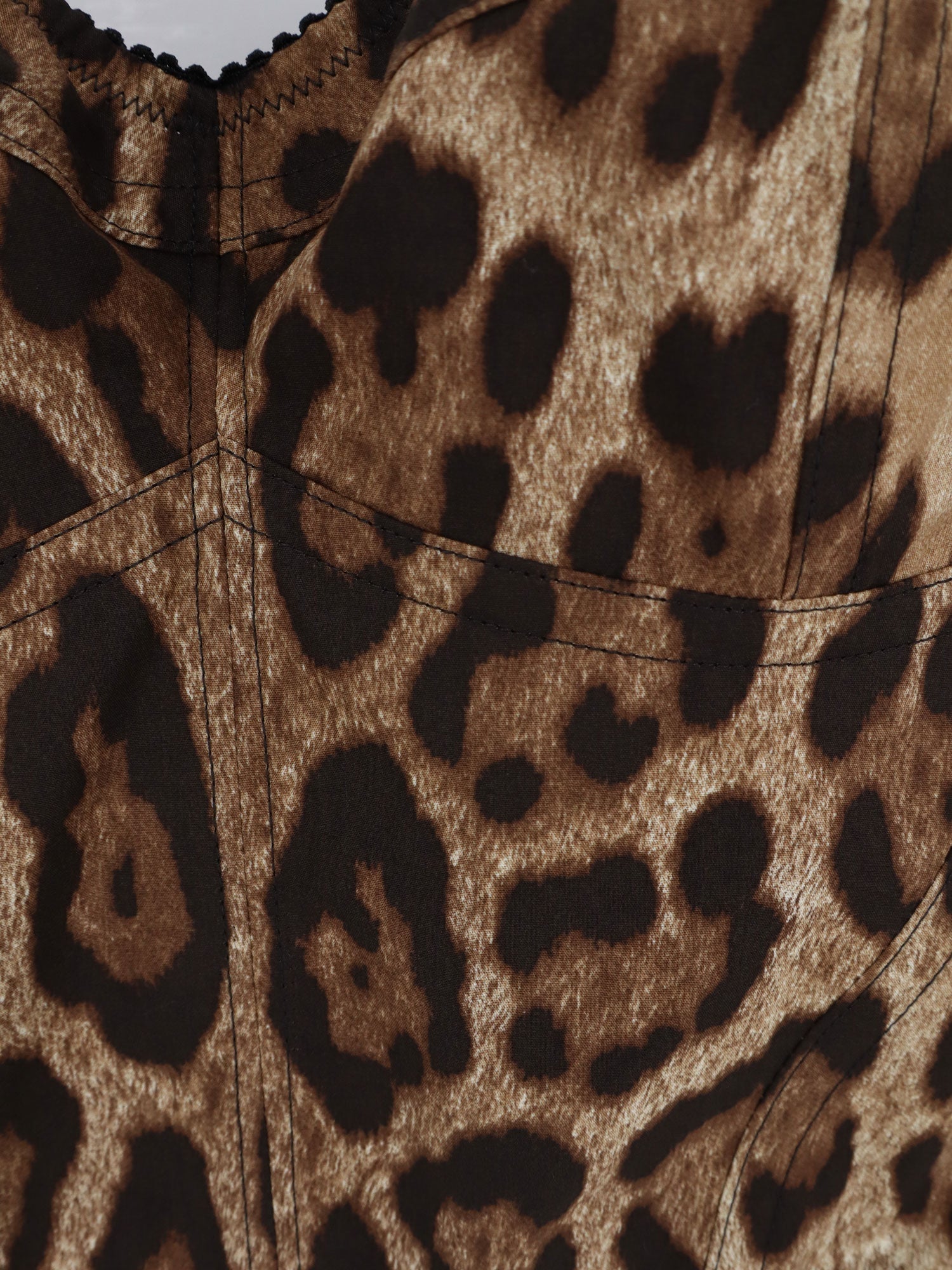 Dolce & Gabbana Cotton Blend Top With Animal Print